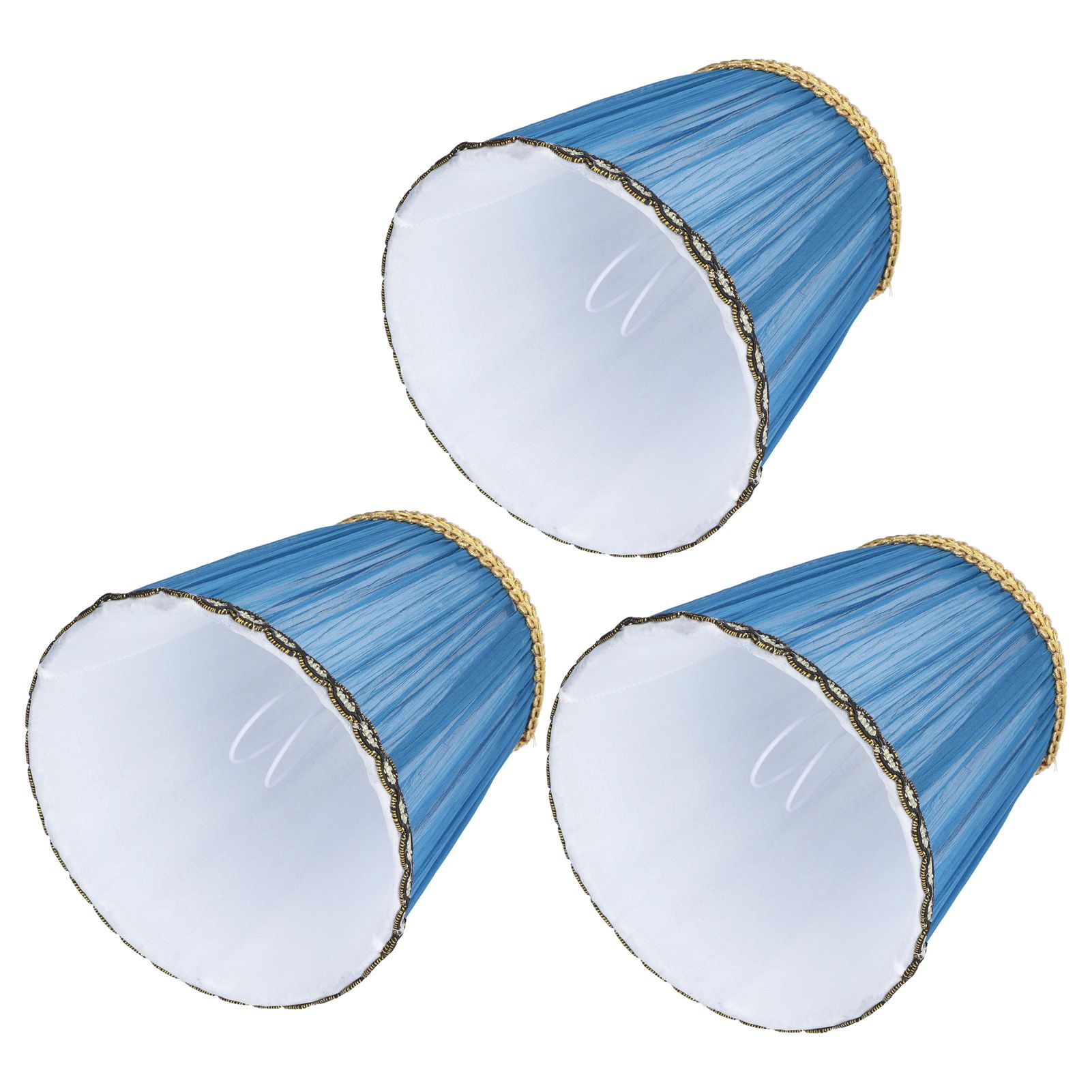 3PCS Cloth Lamp Shade E14 ClipOn Lampshade for Candle Chandelier Wall Lamp Table Light Indoor Decor(Dark Blue ) - Image 6
