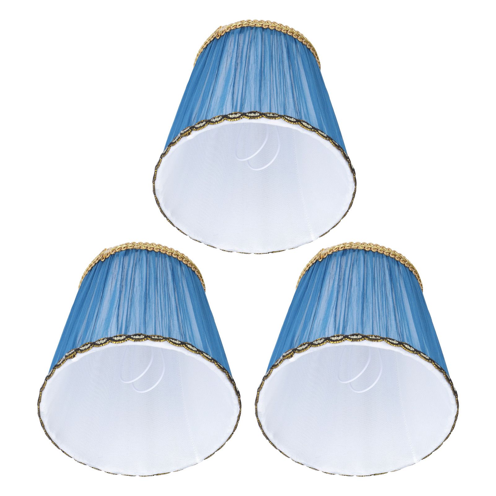 3PCS Cloth Lamp Shade E14 ClipOn Lampshade for Candle Chandelier Wall Lamp Table Light Indoor Decor(Dark Blue ) - Image 8