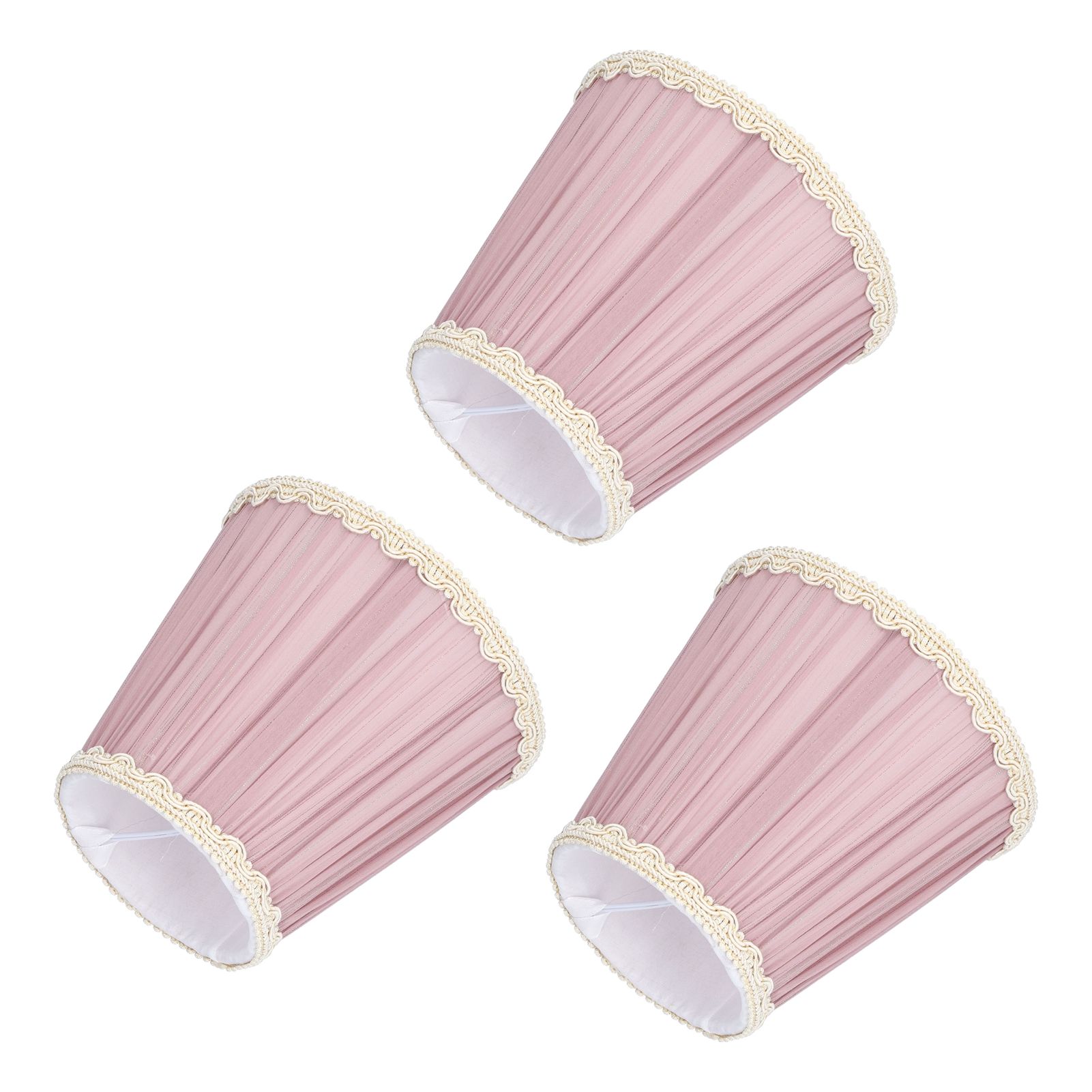 3PCS Cloth Lamp Shade E14 ClipOn Lampshade for Candle Chandelier Wall Lamp Table Light Indoor Decor(Light Purple ) - Image 4