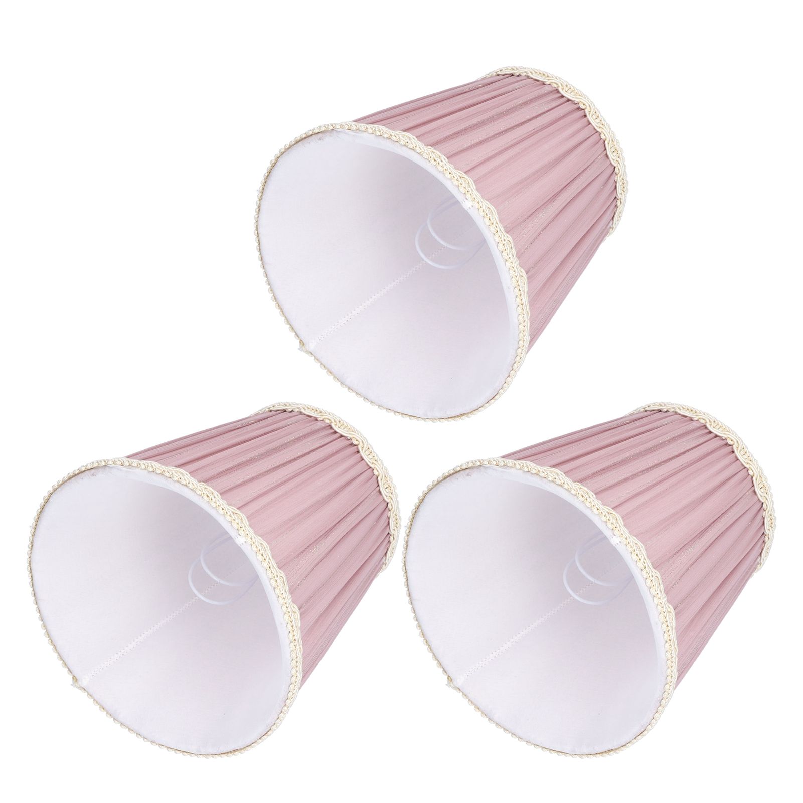 3PCS Cloth Lamp Shade E14 ClipOn Lampshade for Candle Chandelier Wall Lamp Table Light Indoor Decor(Light Purple ) - Image 5