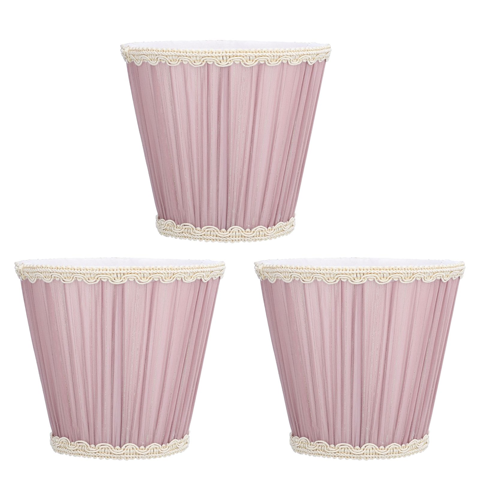 3PCS Cloth Lamp Shade E14 ClipOn Lampshade for Candle Chandelier Wall Lamp Table Light Indoor Decor(Light Purple ) - Image 6