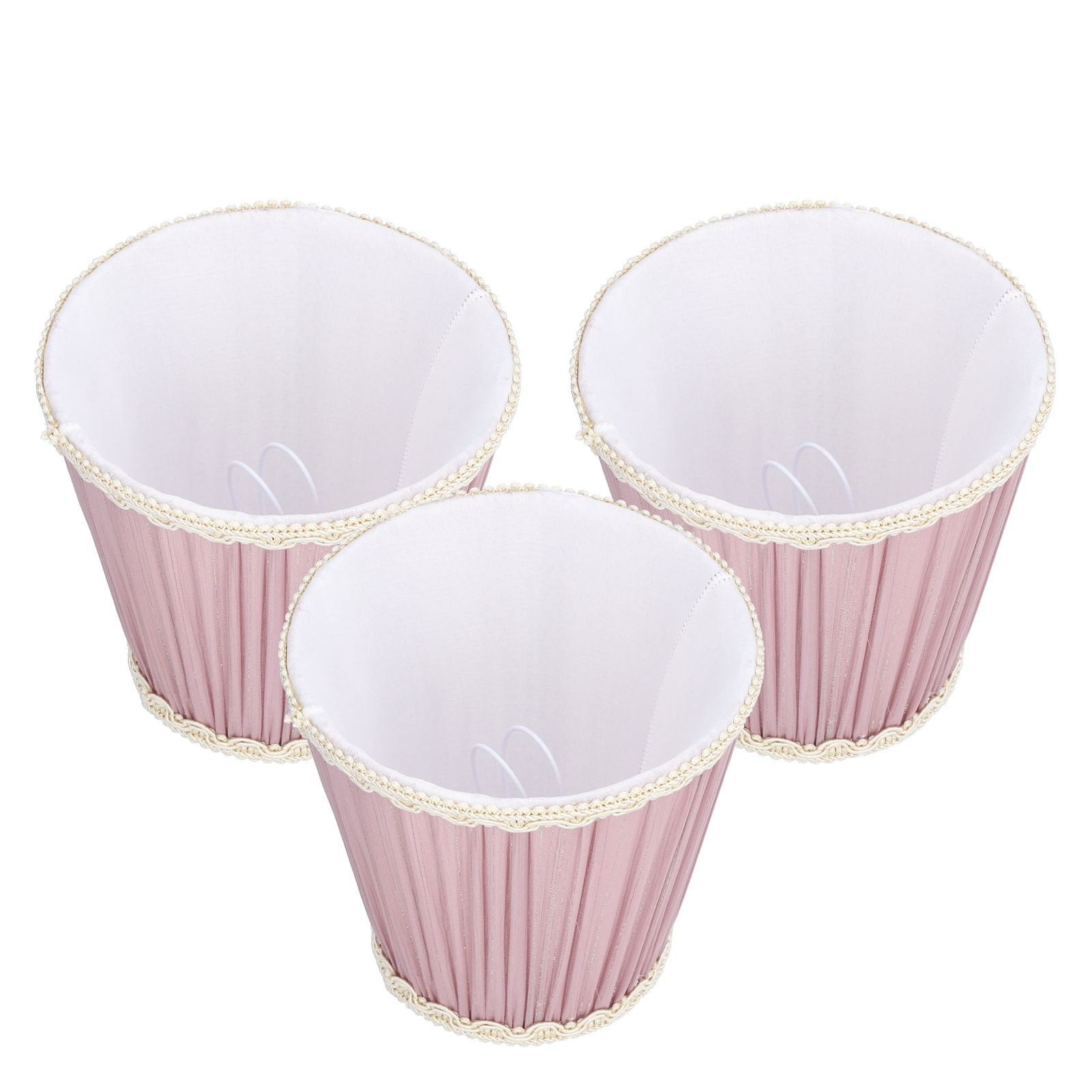 3PCS Cloth Lamp Shade E14 ClipOn Lampshade for Candle Chandelier Wall Lamp Table Light Indoor Decor(Light Purple ) - Image 7