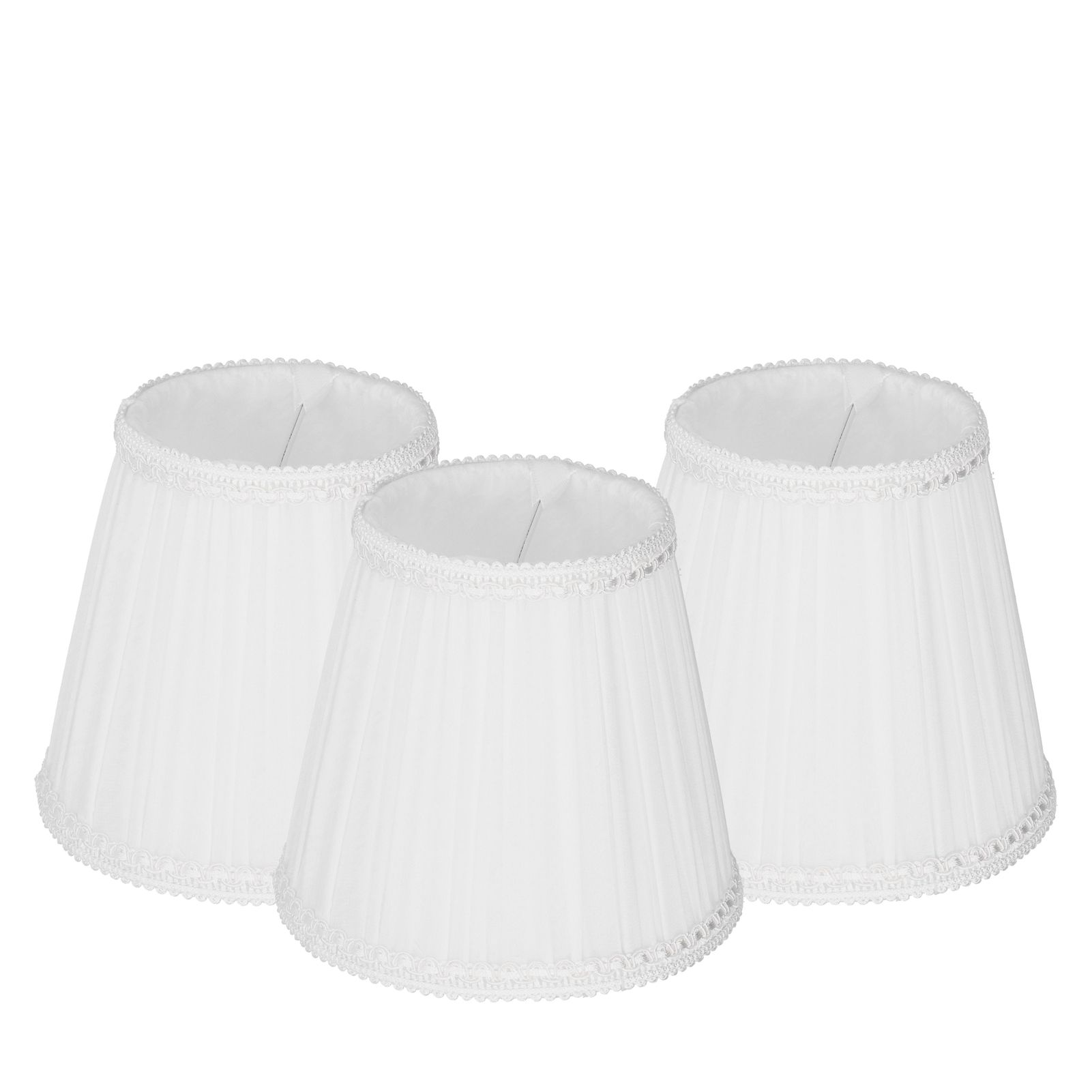 3PCS E14 ClipOn Cloth Lamp Shade Modern Fabric Lampshade Table Light Cover for Candle Chandelier(White ) - Image 3