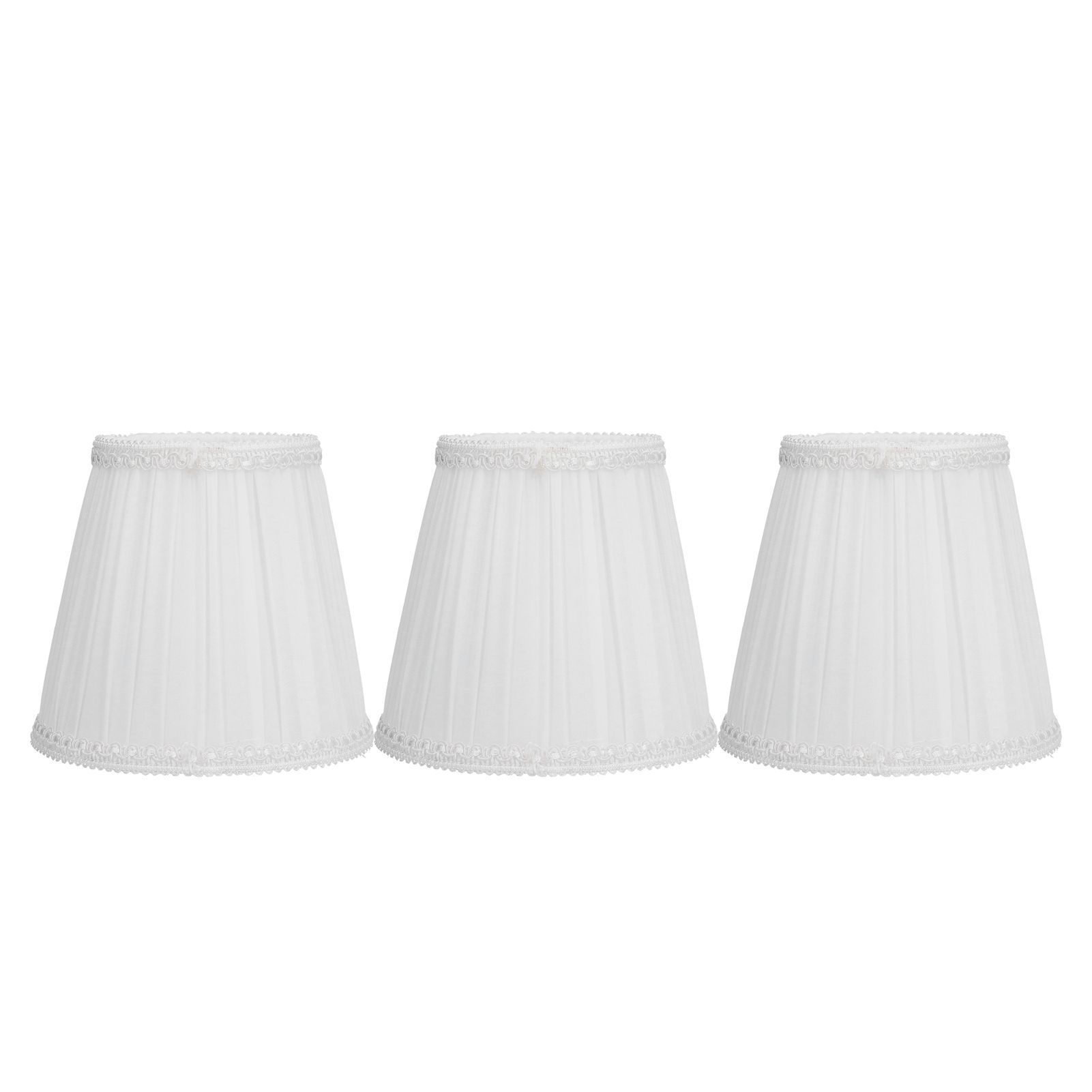 3PCS E14 ClipOn Cloth Lamp Shade Modern Fabric Lampshade Table Light Cover for Candle Chandelier(White ) - Image 8