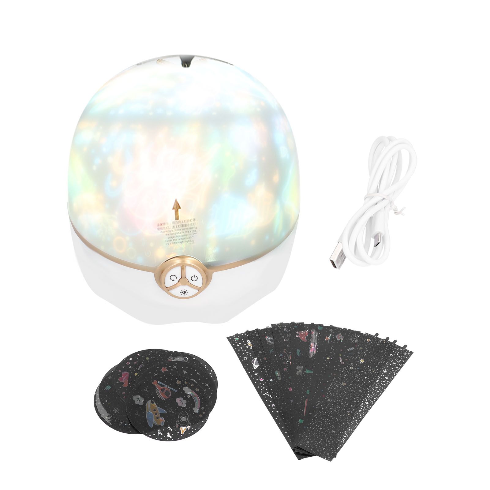 Lucky Star Projection Lamp Portable 3 Colors Ambient Lamp USB Powered Night Light for Home - Image 1