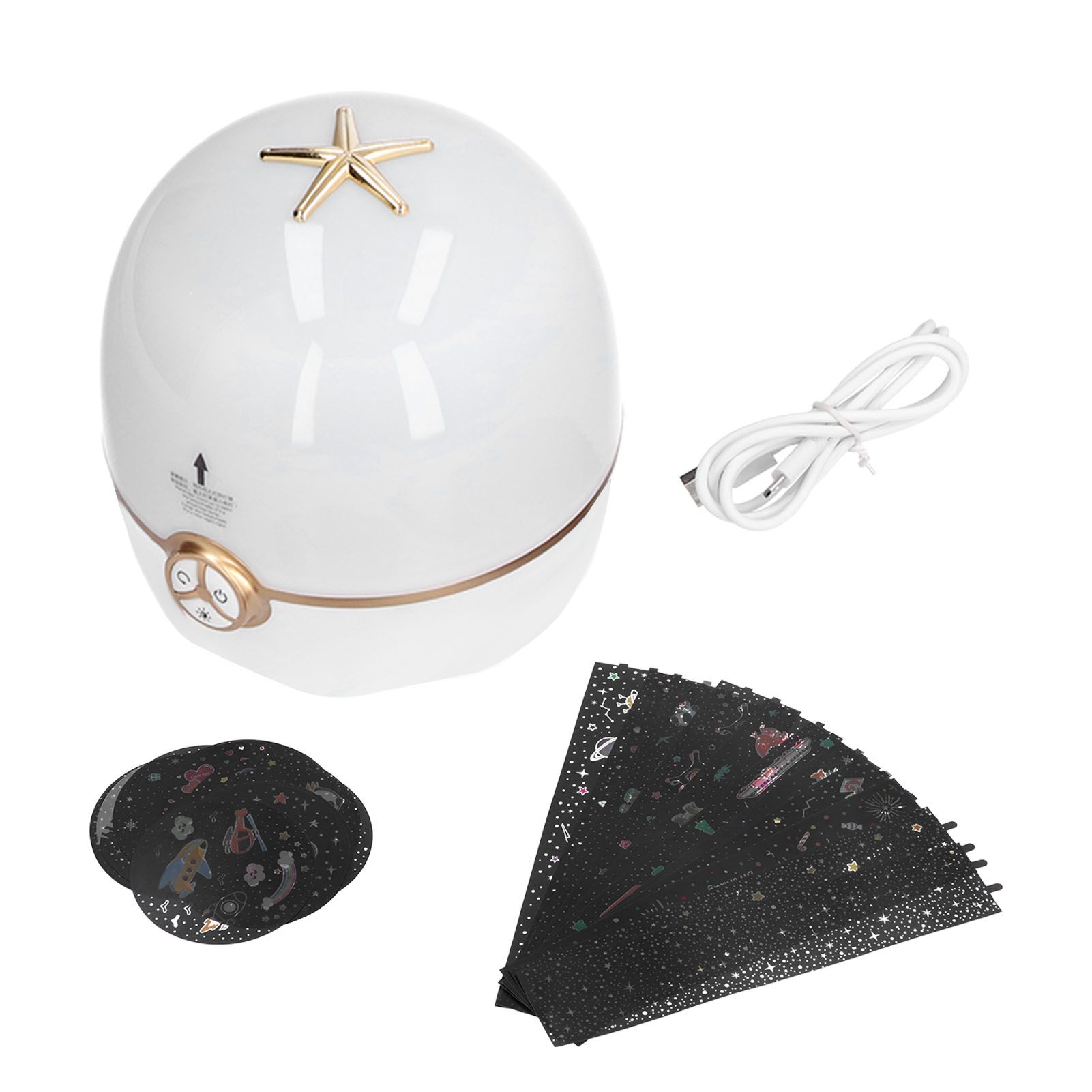 Lucky Star Projection Lamp Portable 3 Colors Ambient Lamp USB Powered Night Light for Home - Image 2