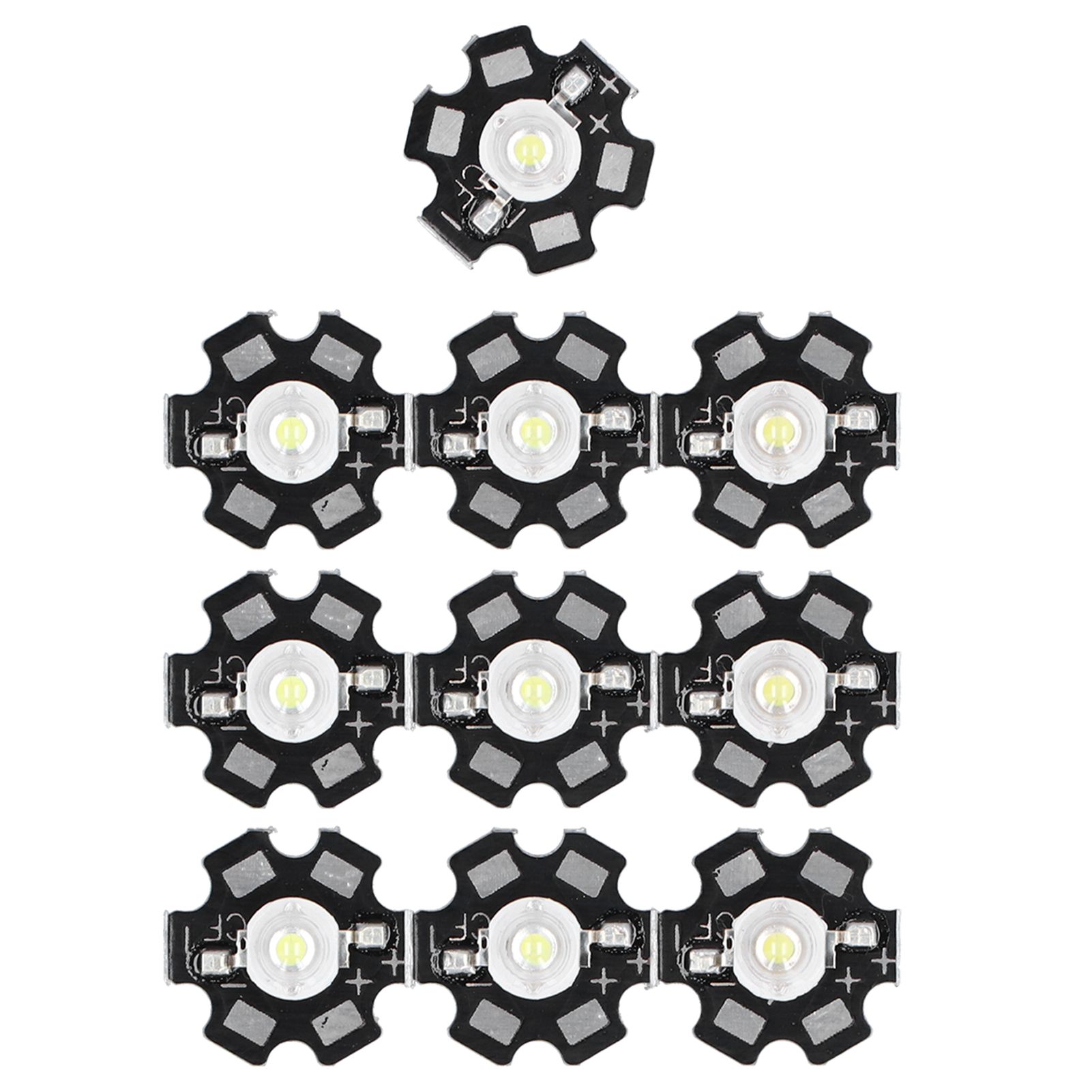 10PCS 1W LED Chip Highlight DIY Light Beads with Aluminum Base 6500k 90lm 20mm White Light - Image 1