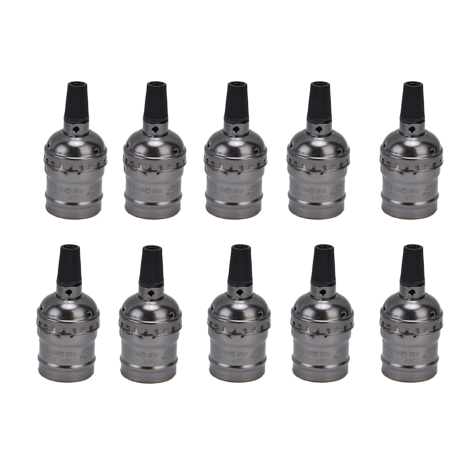 10Pcs Retro Lamp Holder Durable Elegant Aluminum Ceiling Bulb Socket for E26 E27 Bulb - Image 3