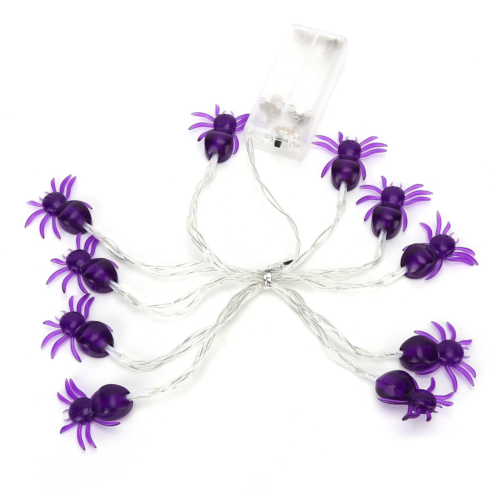 Halloween Lights LED Purple Spider Shape Decorative String Lights for Festival Party Indoor Outdoor Decoration - Image 4
