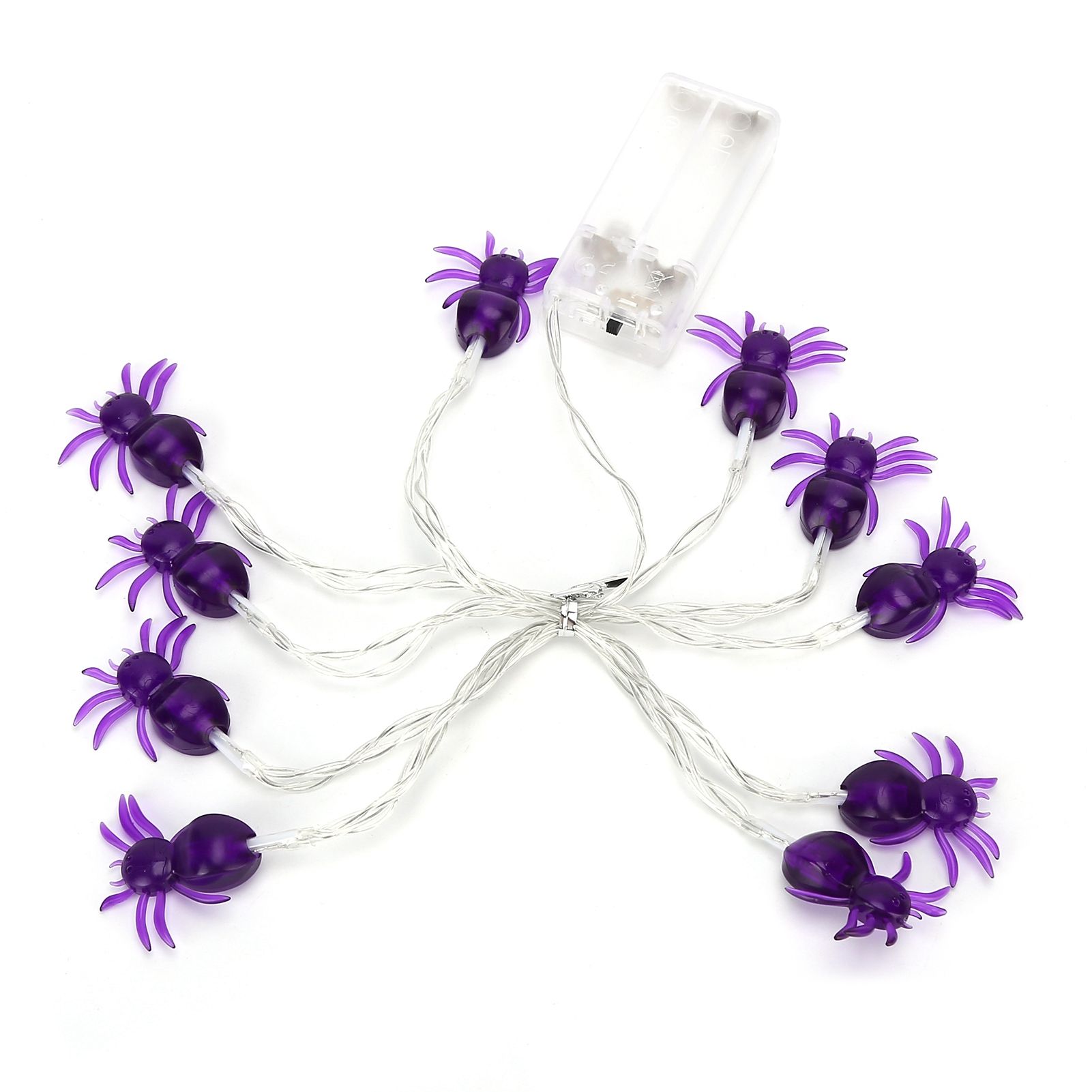 Halloween Lights LED Purple Spider Shape Decorative String Lights for Festival Party Indoor Outdoor Decoration - Image 5