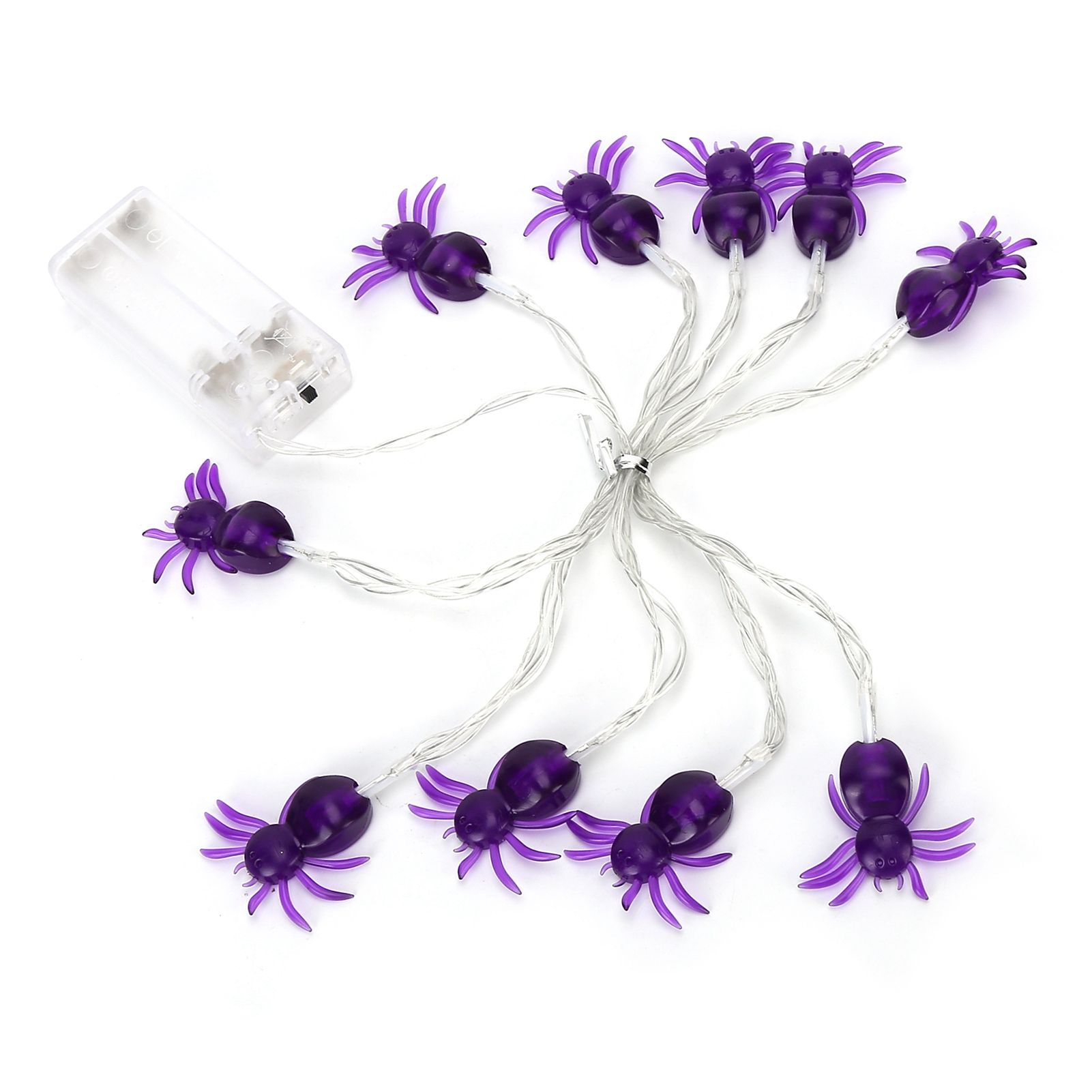 Halloween Lights LED Purple Spider Shape Decorative String Lights for Festival Party Indoor Outdoor Decoration - Image 6