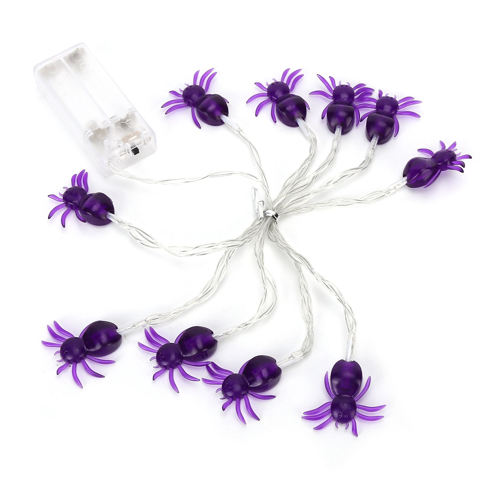 Halloween Lights LED Purple Spider Shape Decorative String Lights for Festival Party Indoor Outdoor Decoration - Image 7