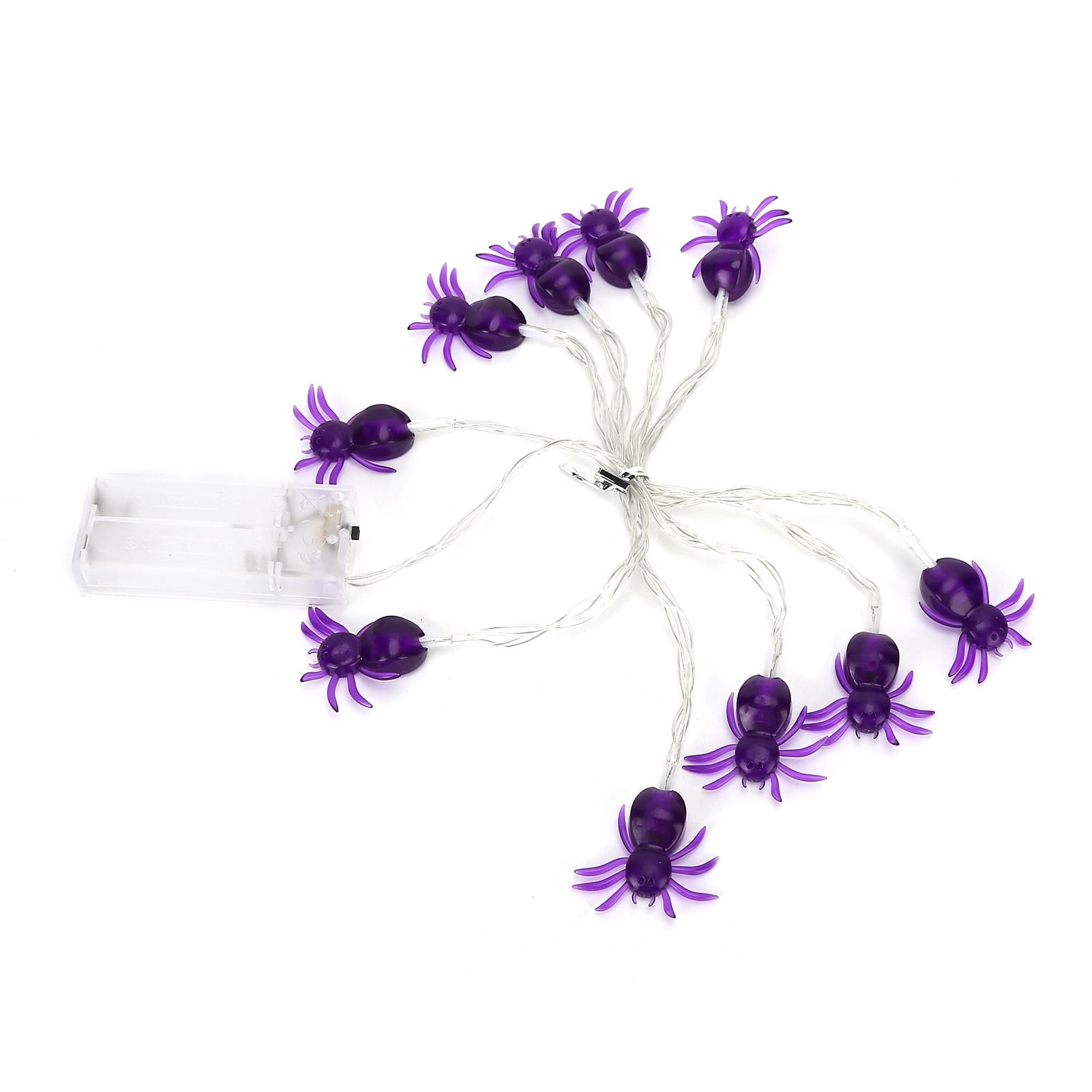 Halloween Lights LED Purple Spider Shape Decorative String Lights for Festival Party Indoor Outdoor Decoration - Image 8