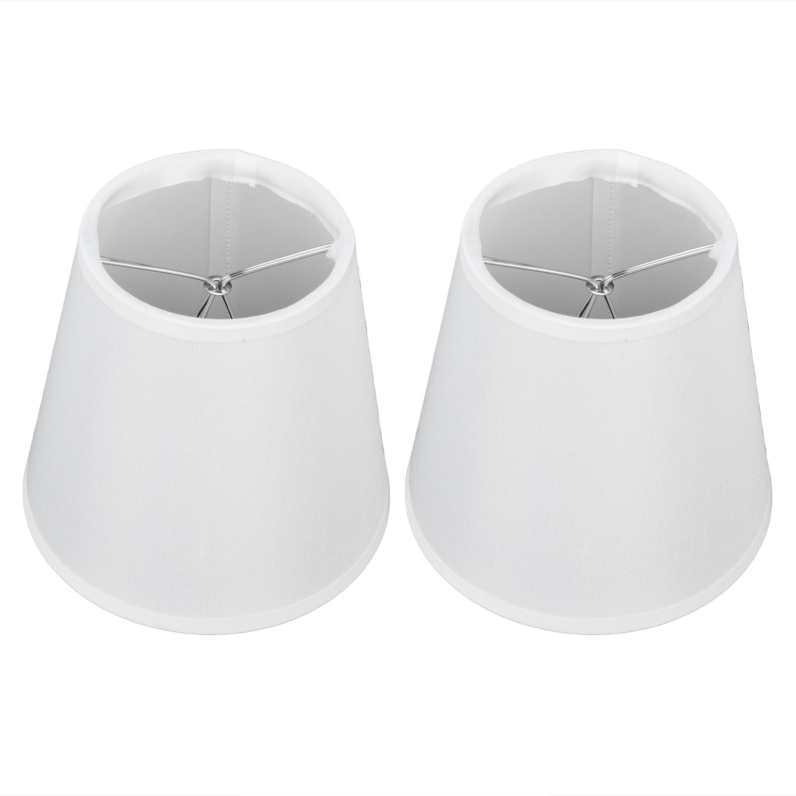 2PCS Fabric Lampshade European Style Clip On Lamp Shade for E14 Screw Chandelier Wall LampPT06 Beige - Image 3