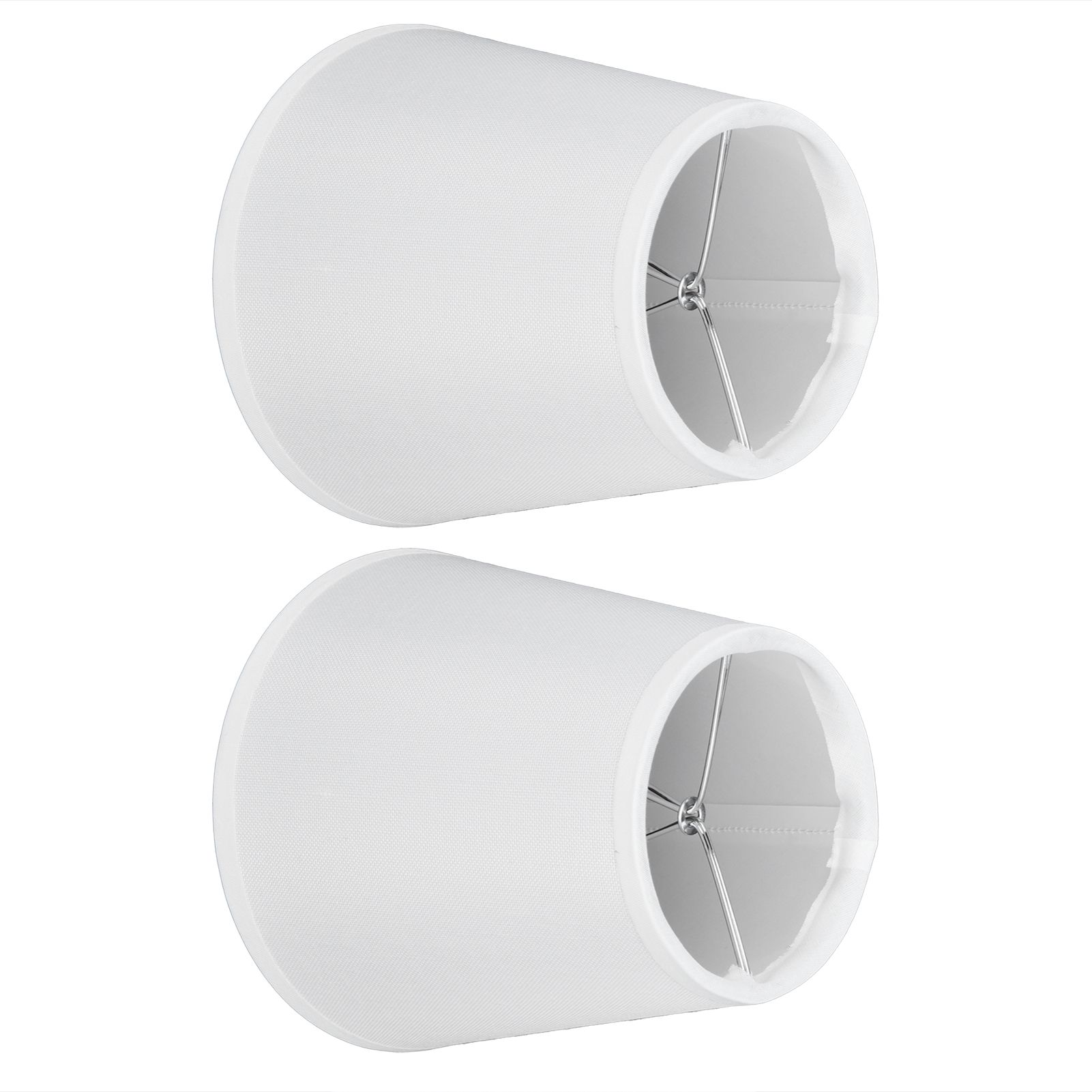 2PCS Fabric Lampshade European Style Clip On Lamp Shade for E14 Screw Chandelier Wall LampPT06 Beige - Image 4