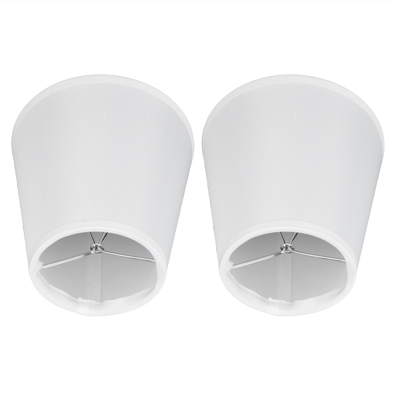 2PCS Fabric Lampshade European Style Clip On Lamp Shade for E14 Screw Chandelier Wall LampPT06 Beige - Image 5