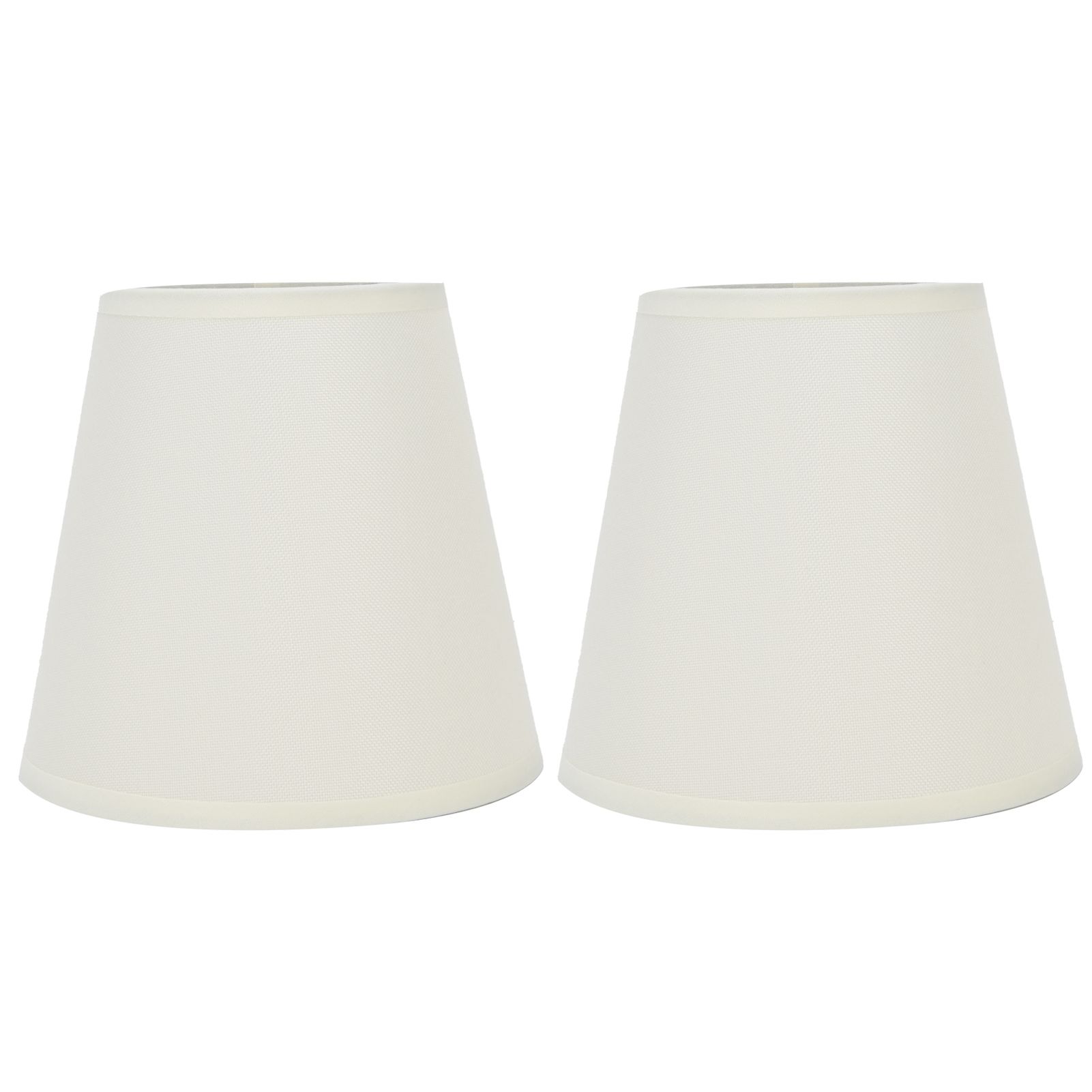 2PCS Fabric Lampshade European Style Clip On Lamp Shade for E14 Screw Chandelier Wall LampPT07 White - Image 1