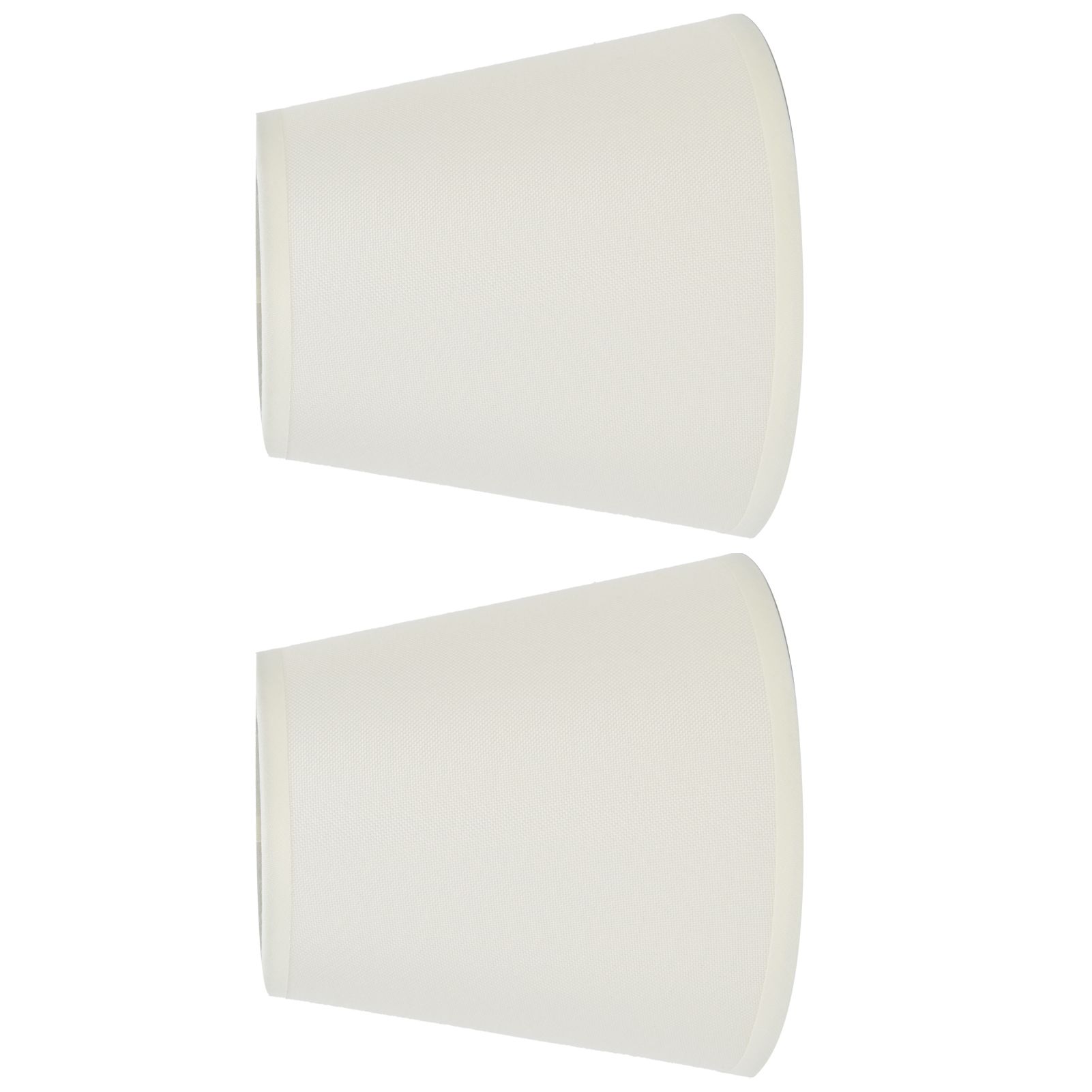 2PCS Fabric Lampshade European Style Clip On Lamp Shade for E14 Screw Chandelier Wall LampPT07 White - Image 3