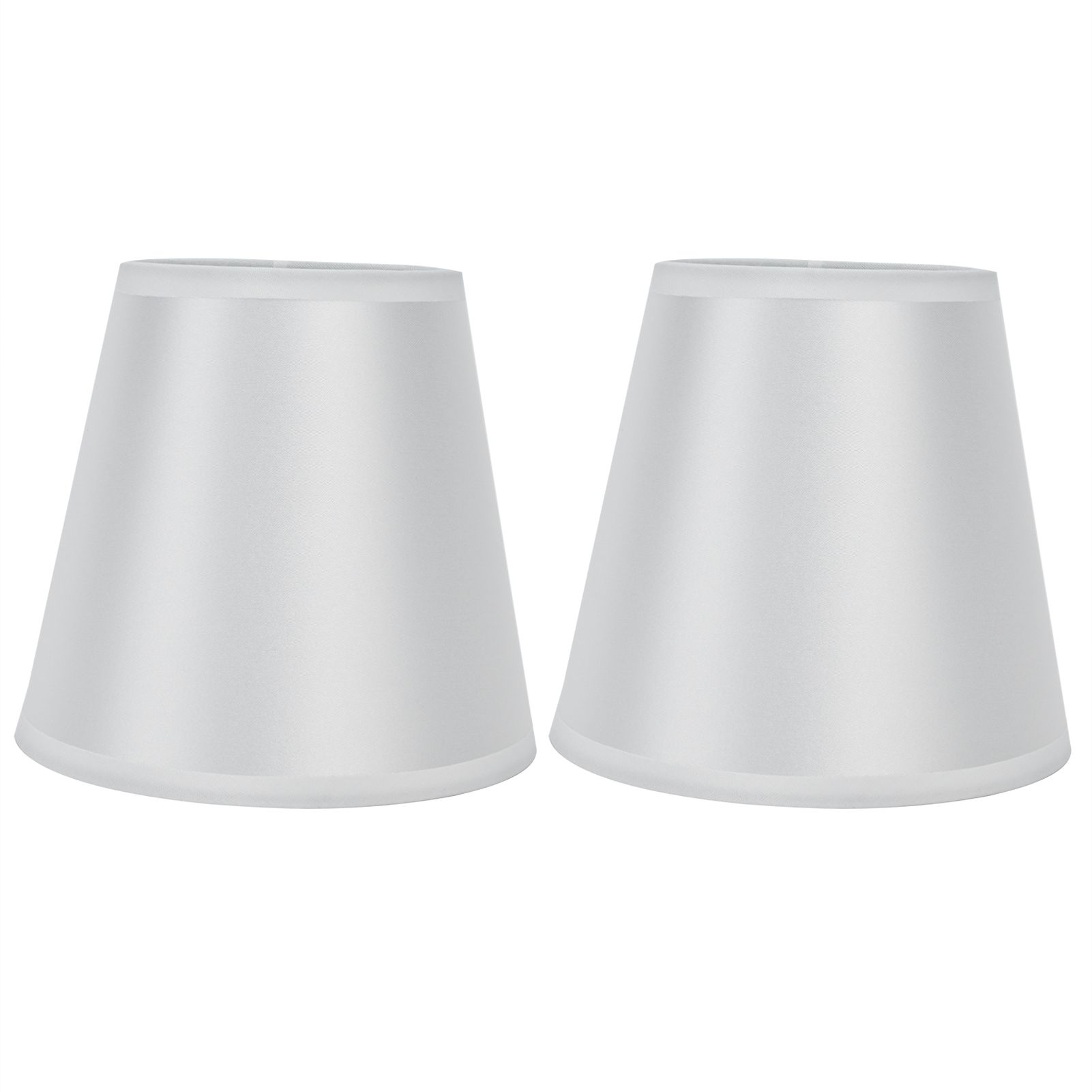 2PCS Modern Fabric Lampshade Clip On Wall Lamp Chandelier Lamp Shade for E14 Screw Table LightPT10 White - Image 1