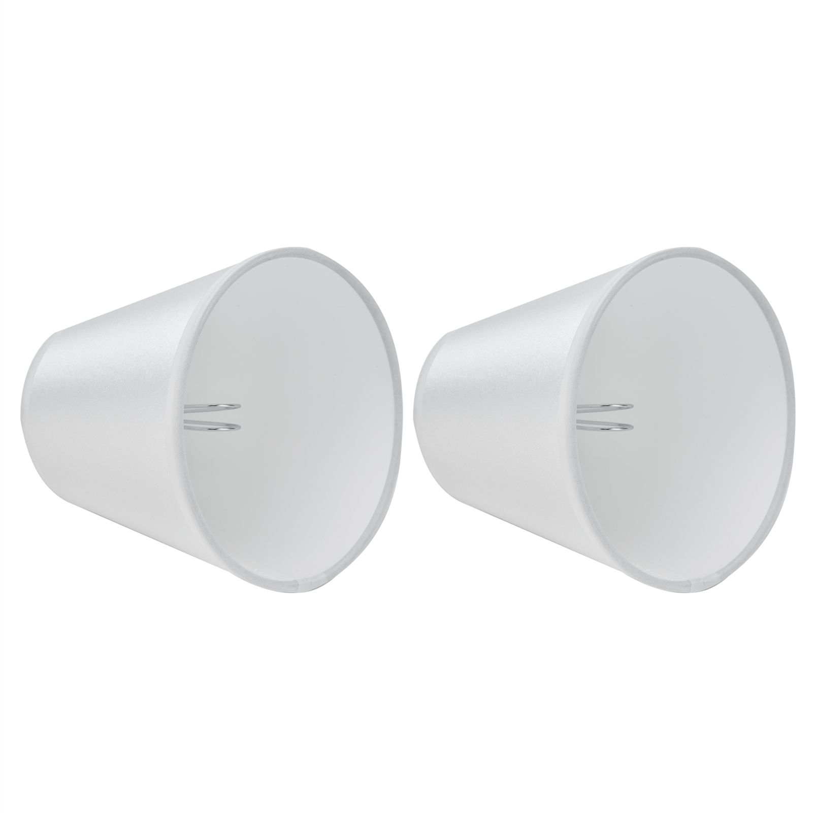 2PCS Modern Fabric Lampshade Clip On Wall Lamp Chandelier Lamp Shade for E14 Screw Table LightPT10 White - Image 4