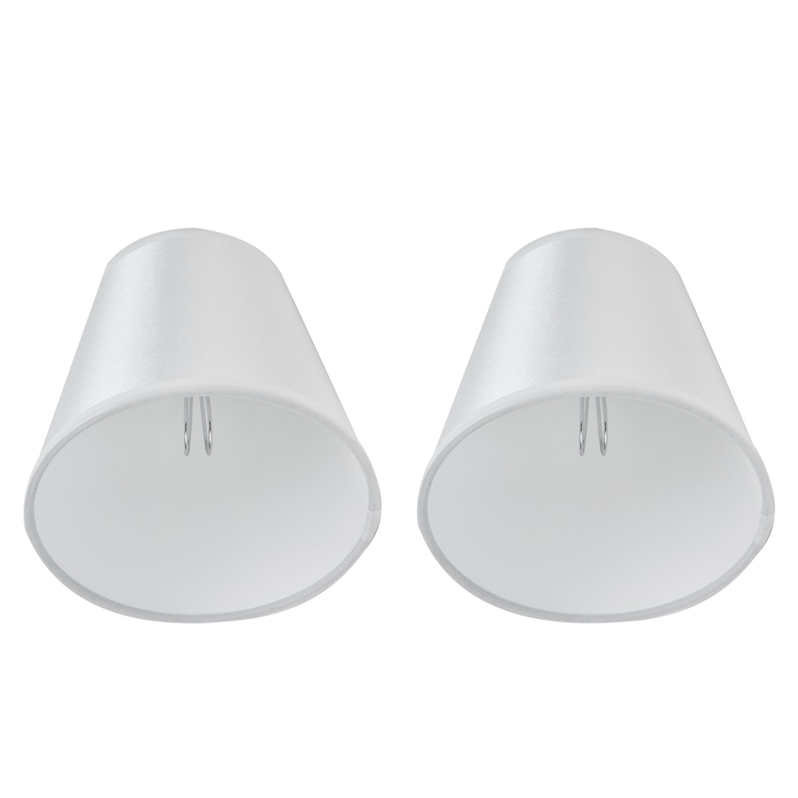 2PCS Modern Fabric Lampshade Clip On Wall Lamp Chandelier Lamp Shade for E14 Screw Table LightPT10 White - Image 7