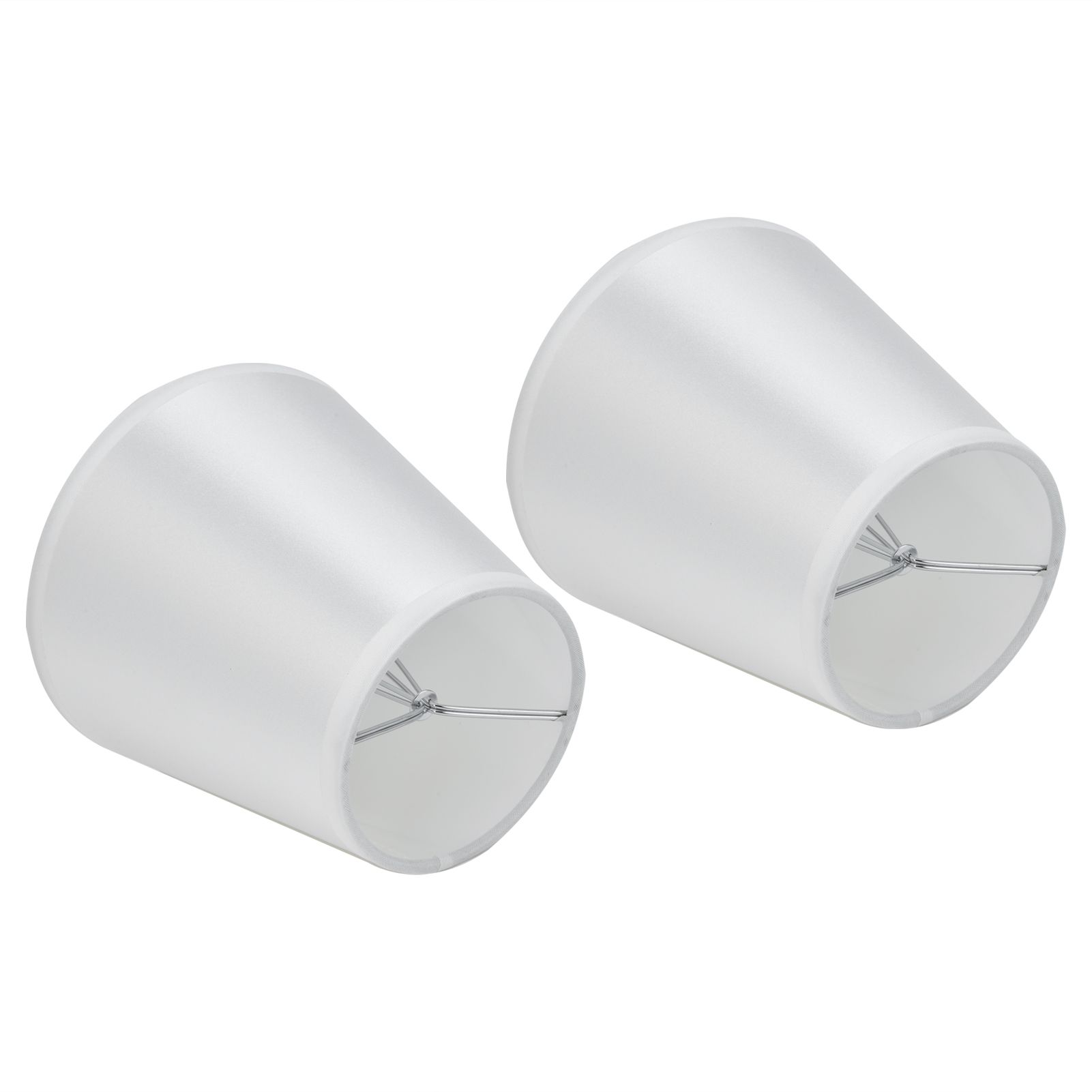 2PCS Modern Fabric Lampshade Clip On Wall Lamp Chandelier Lamp Shade for E14 Screw Table LightPT10 White - Image 8
