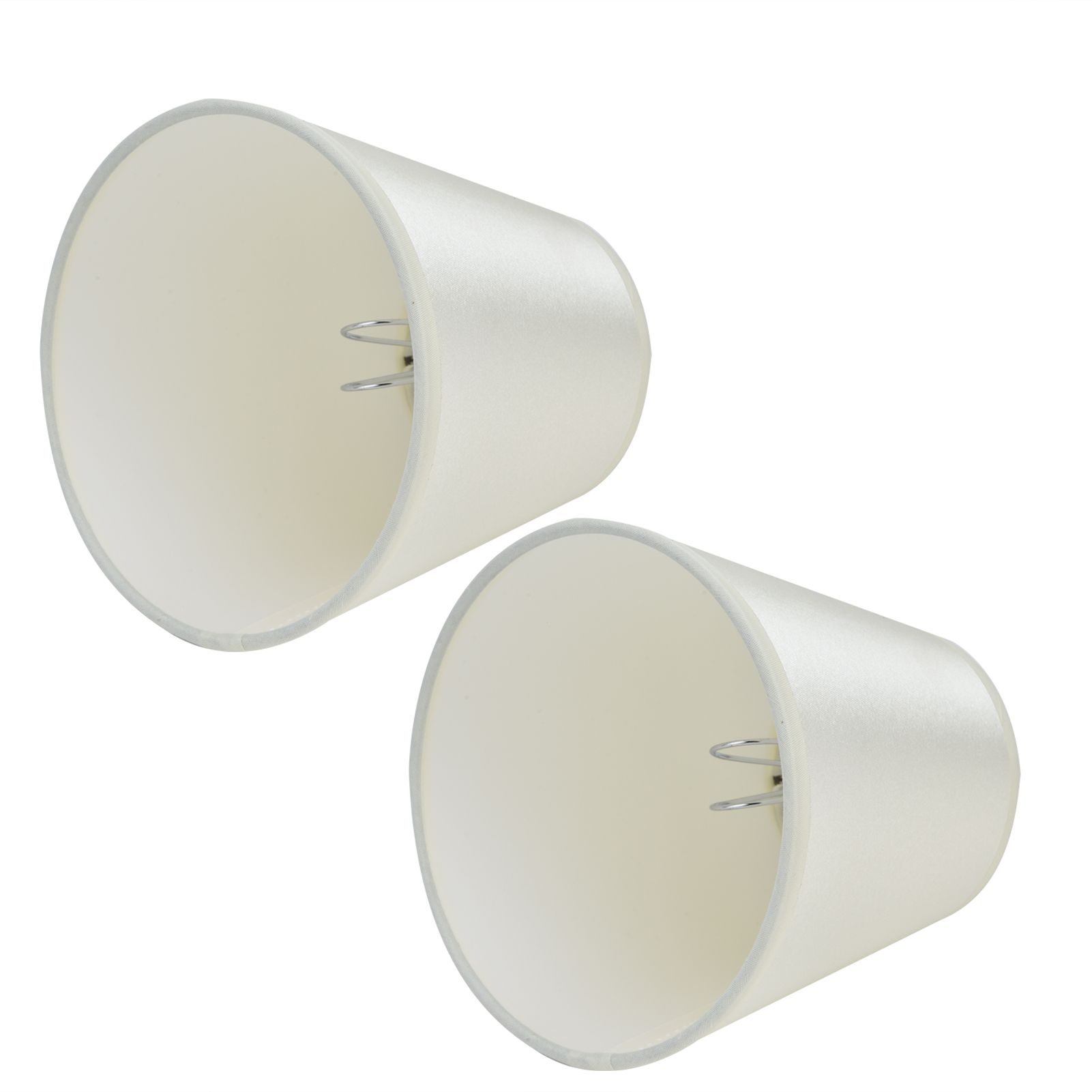 2PCS Modern Fabric Lampshade Clip On Wall Lamp Chandelier Lamp Shade for E14 Screw Table LightPT11 Beige - Image 4