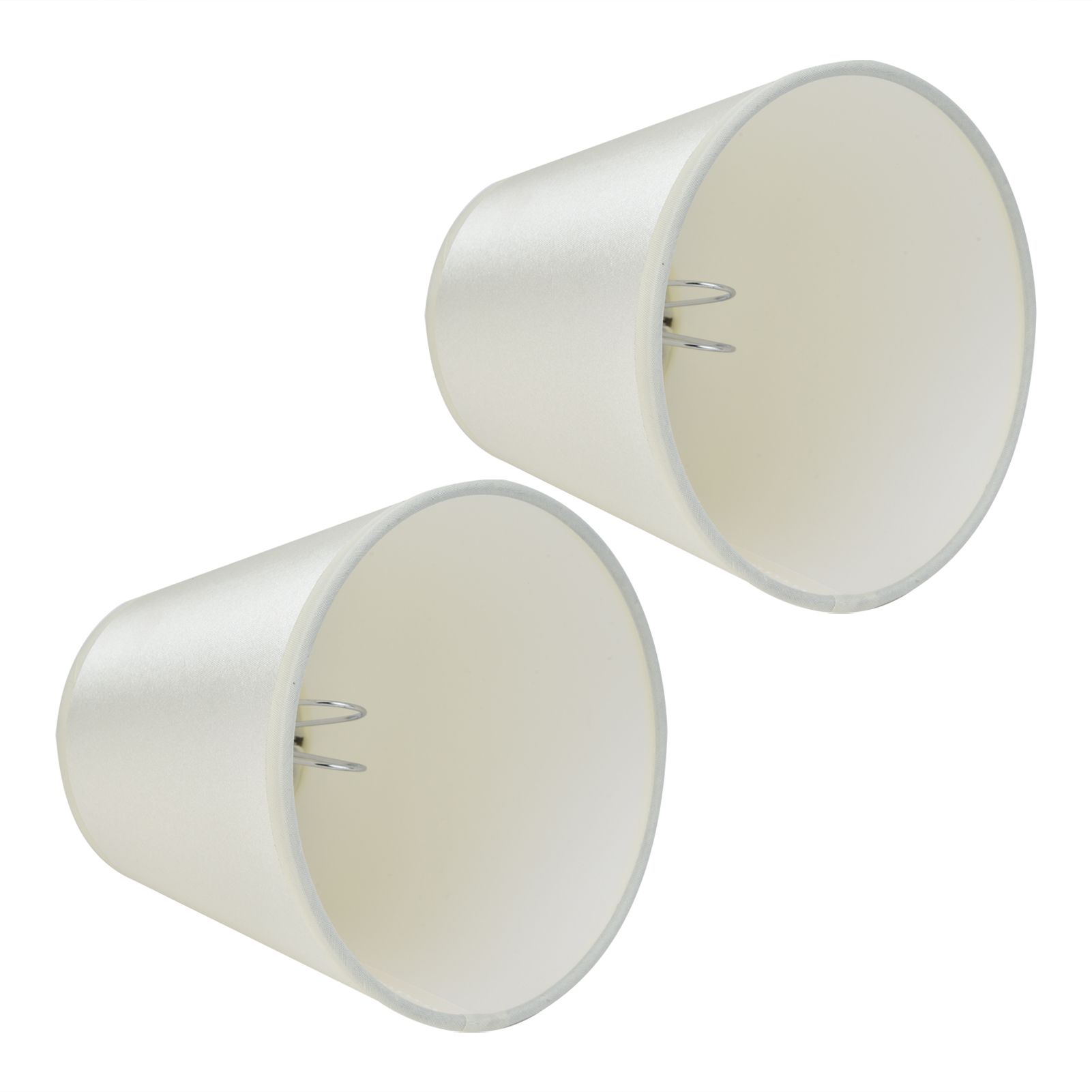 2PCS Modern Fabric Lampshade Clip On Wall Lamp Chandelier Lamp Shade for E14 Screw Table LightPT11 Beige - Image 5