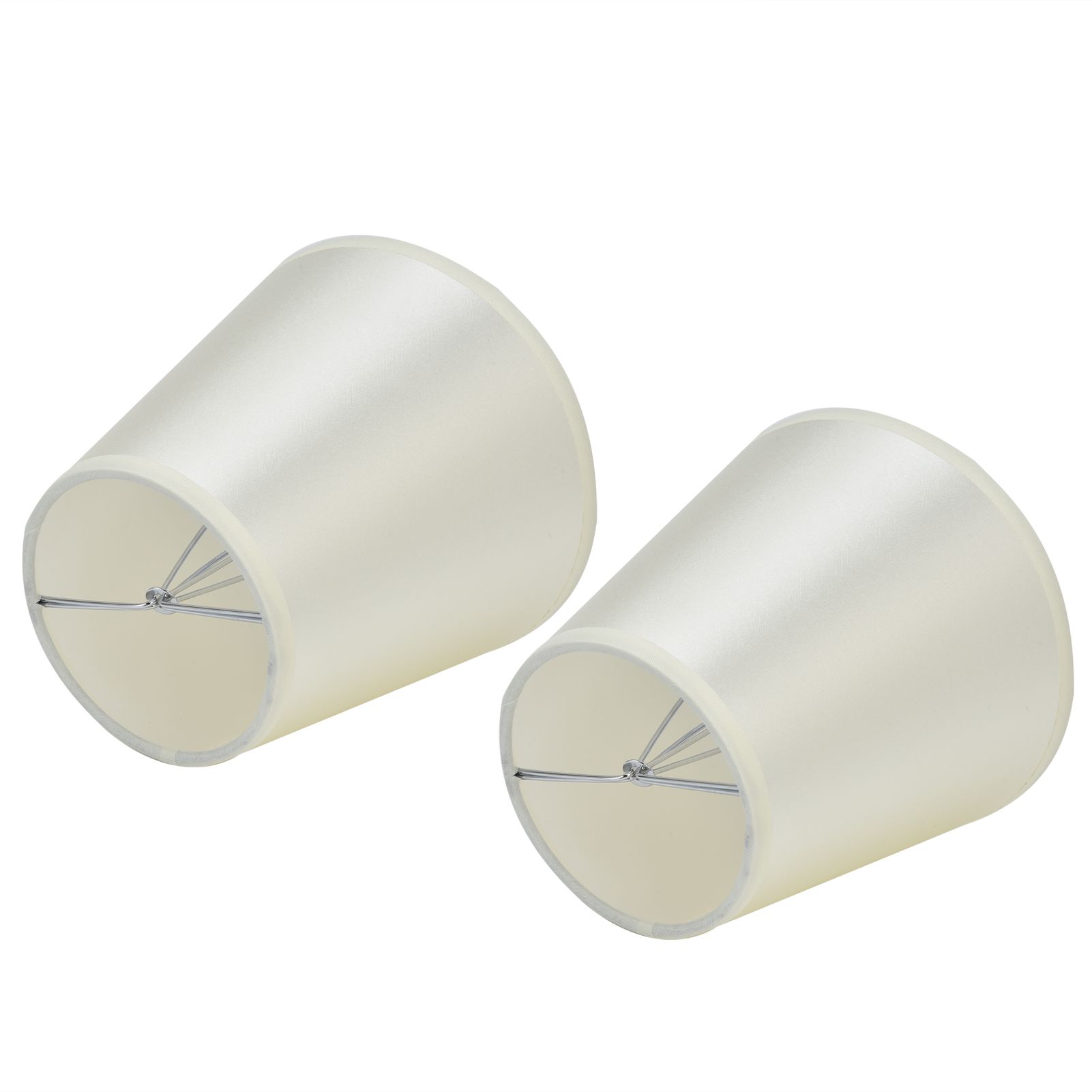 2PCS Modern Fabric Lampshade Clip On Wall Lamp Chandelier Lamp Shade for E14 Screw Table LightPT11 Beige - Image 8