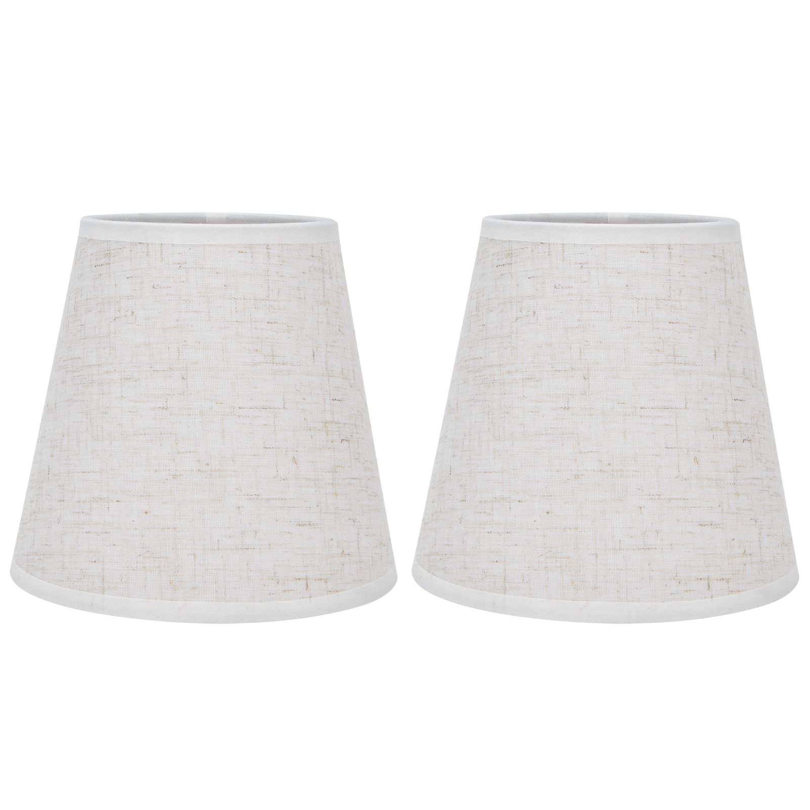 2PCS Table Lamp Shade Cover Fabric Clip On Lampshade for E14 Screw Candlestick Lamp ChandelierPT09 Linen - Image 6