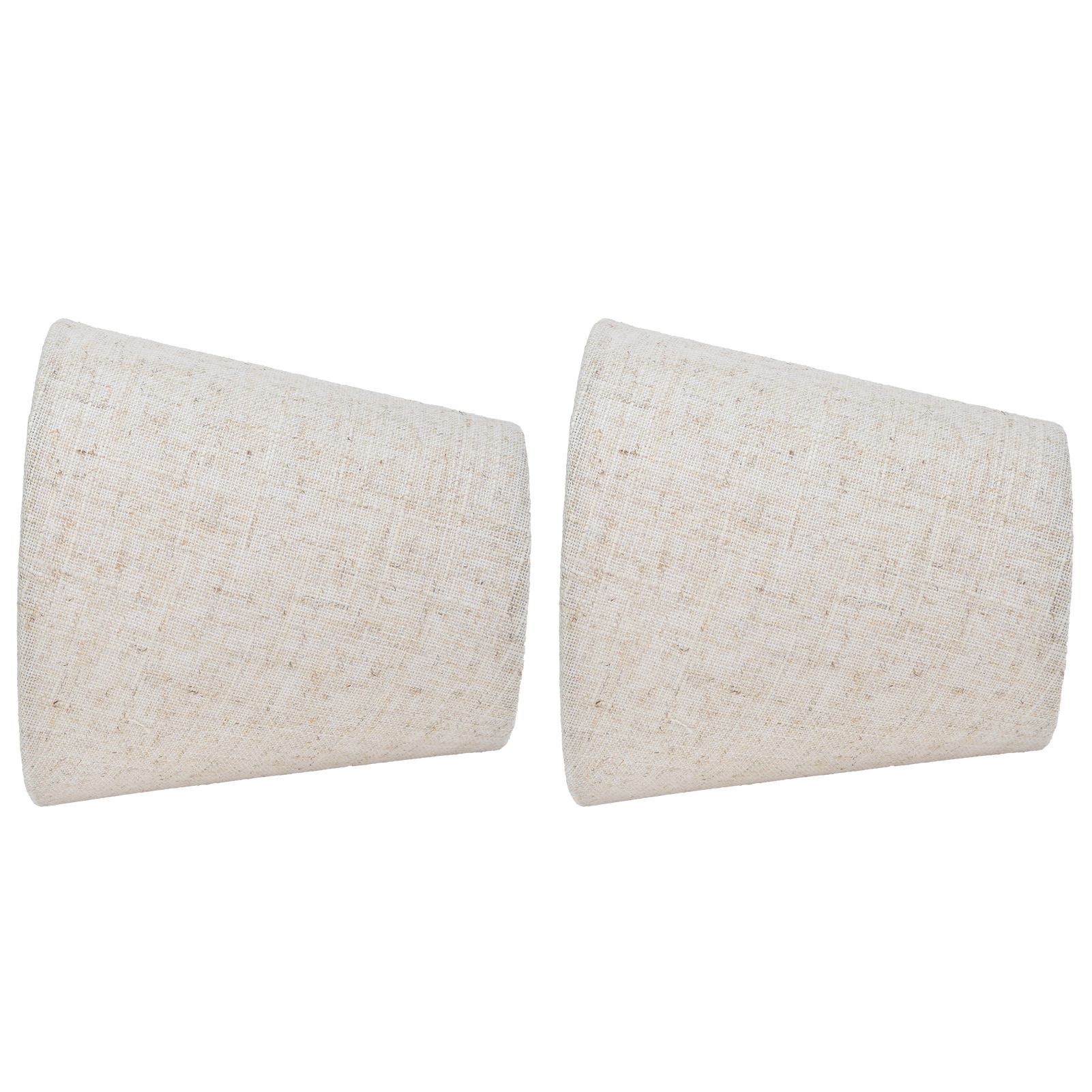 2PCS Table Lamp Shade Cover Fabric Clip On Lampshade for E14 Screw Candlestick Lamp ChandelierPT13 Beige White Edge - Image 8