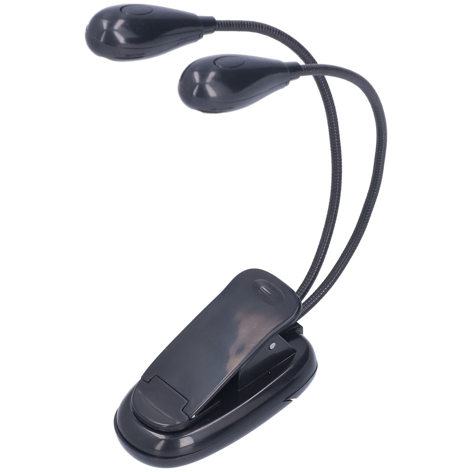 LED Book Light Eye Protecting 360° Rotatable White Light Double Pole 4 Lamp Beads Reading Lamp with Clip for Students - Image 3