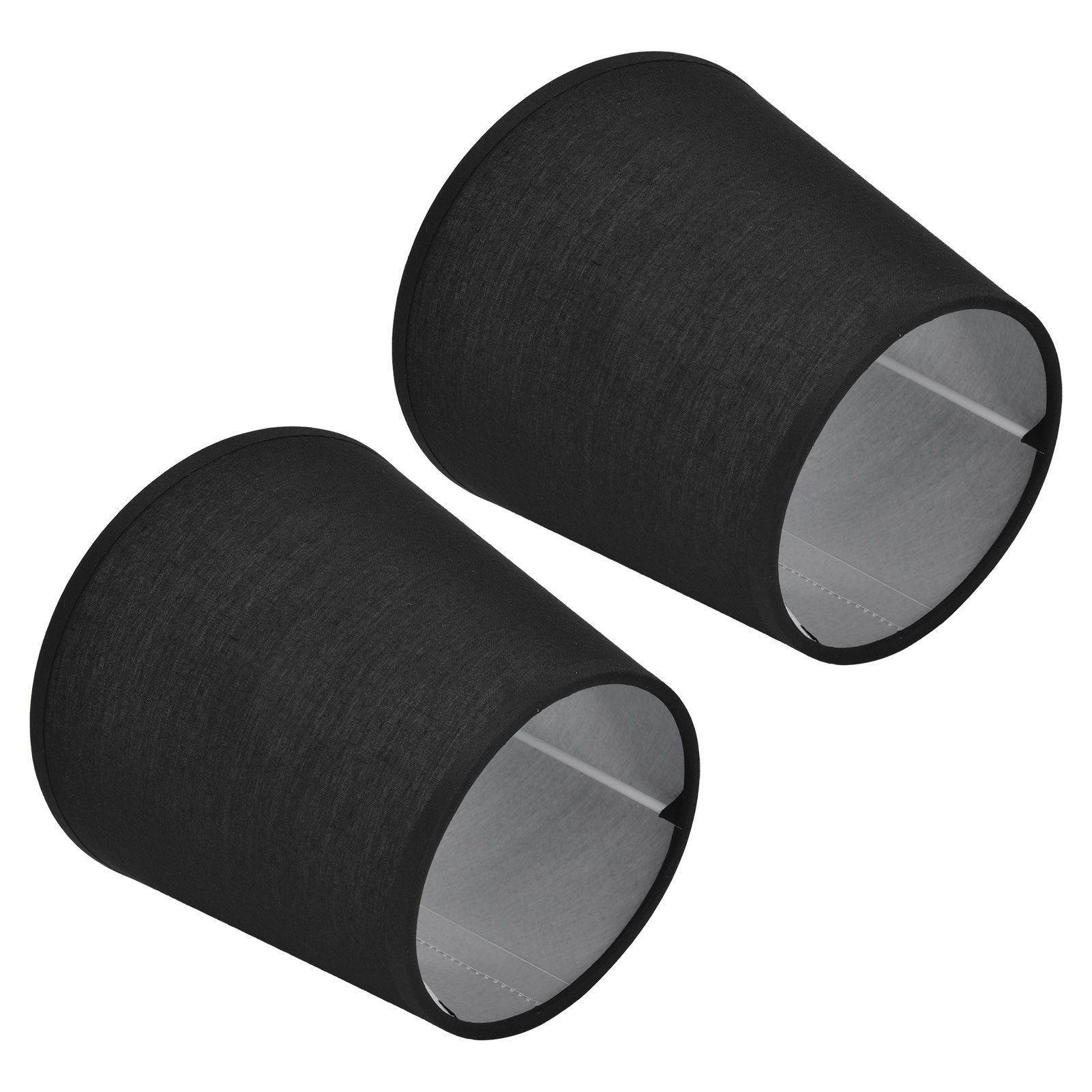 2Pcs Indoor Lamp Shade European Style Fabric Lampshade for E14 Chandelier Table Lamp Floor LampPX15 Black - Image 7