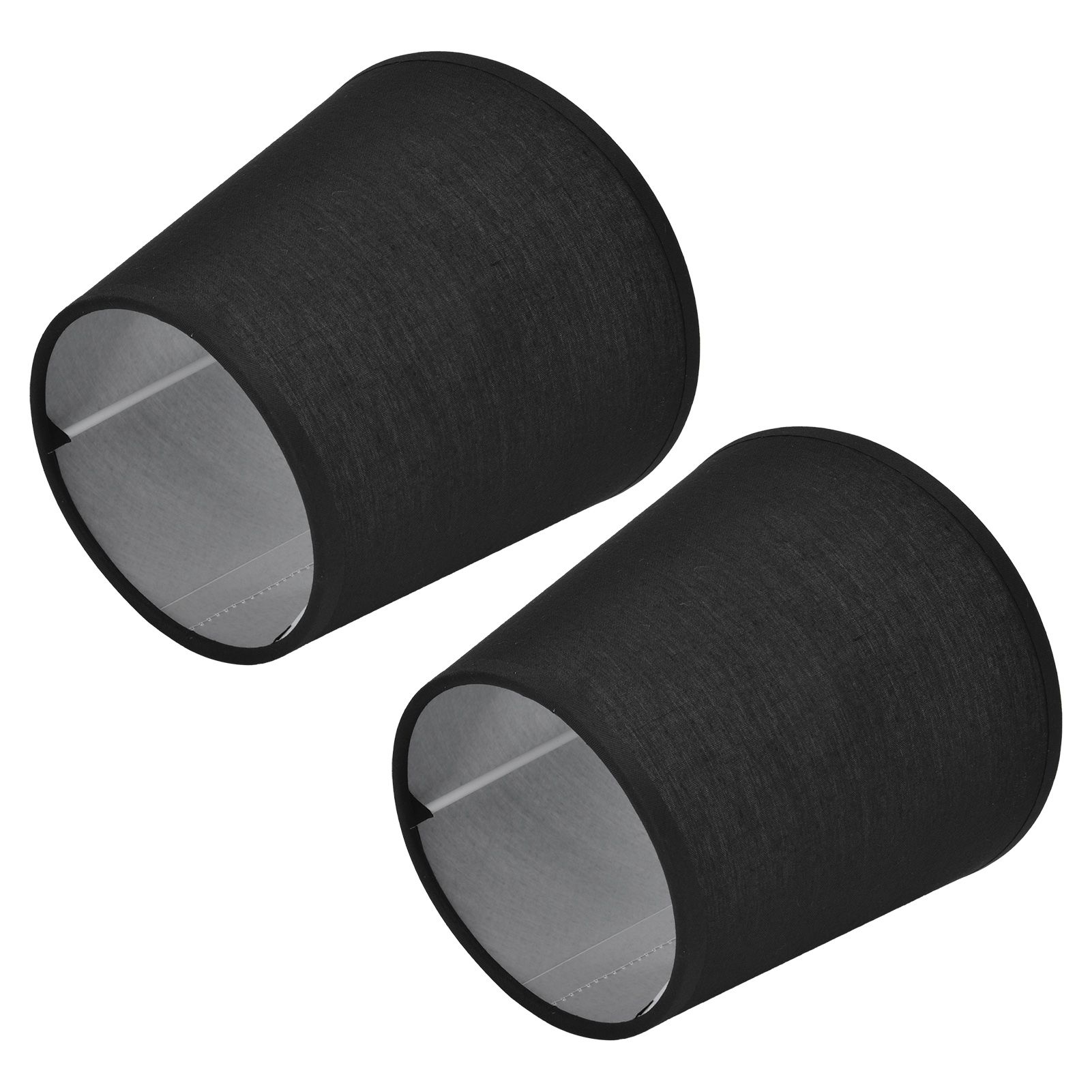 2Pcs Indoor Lamp Shade European Style Fabric Lampshade for E14 Chandelier Table Lamp Floor LampPX15 Black - Image 8
