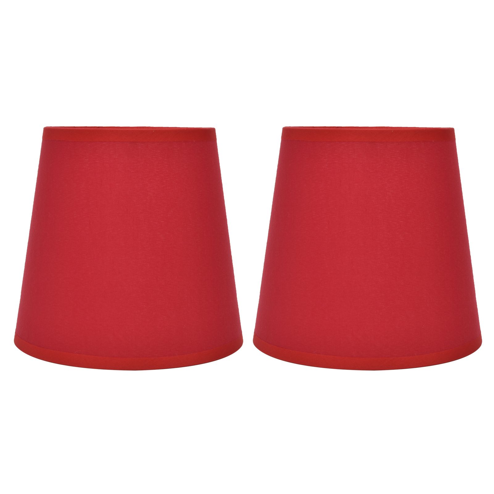 2Pcs Indoor Lamp Shade European Style Fabric Lampshade for E14 Chandelier Table Lamp Floor LampPX16 Red - Image 1