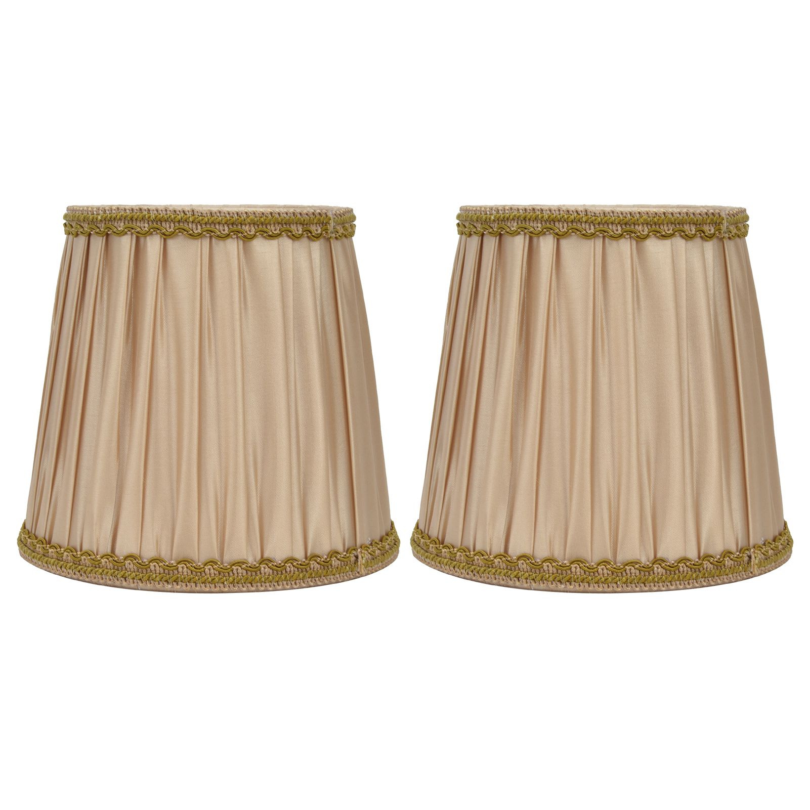 2PCS Fabric Lampshade Simple Lamp Shade for E14 Screw Candlestick Lamp Table Light Chandelier Gold - Image 1