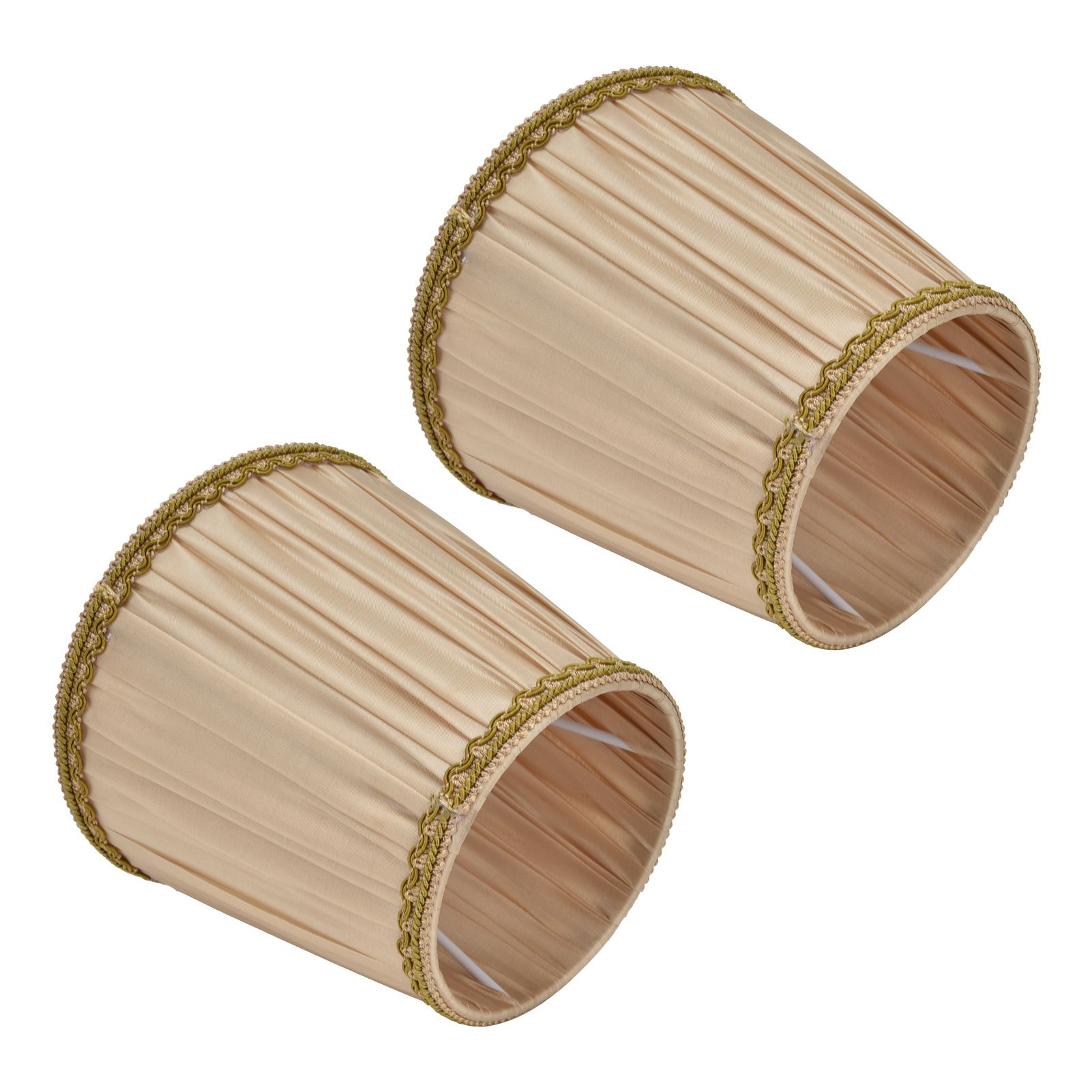 2PCS Fabric Lampshade Simple Lamp Shade for E14 Screw Candlestick Lamp Table Light Chandelier Gold - Image 8