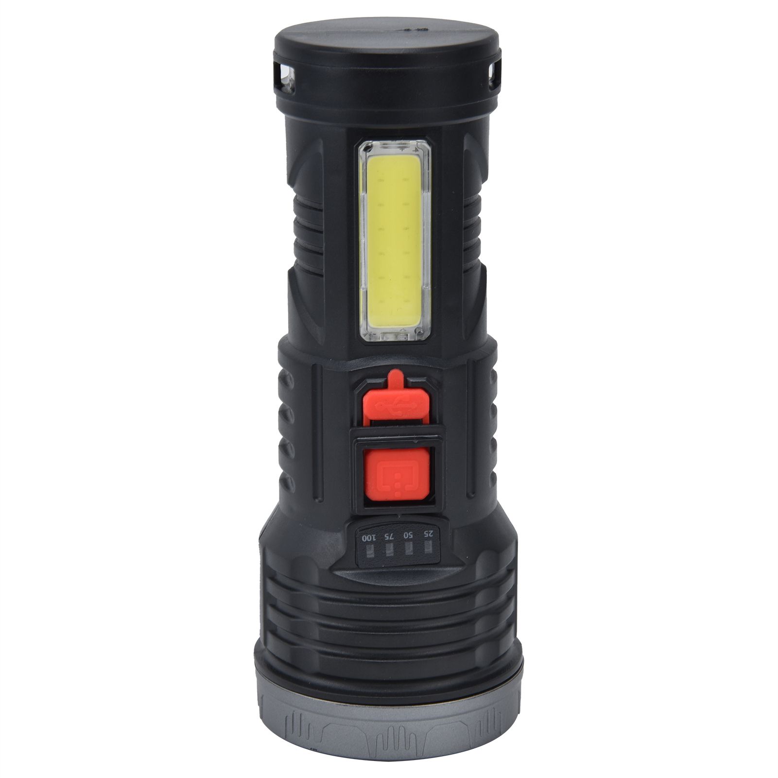 LED Flashlight with COB Sidelight USB Charging Ultra Bright Flashlight Portable Eletric Torch for Outdoor - Image 2