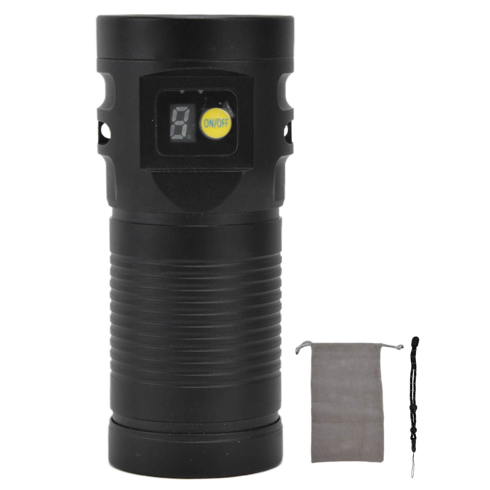 Brightest Flashlight LED 8 Modes Type C 9000mAh Waterproof Multifunctional Outdoor Light for CampingBlack - Image 1