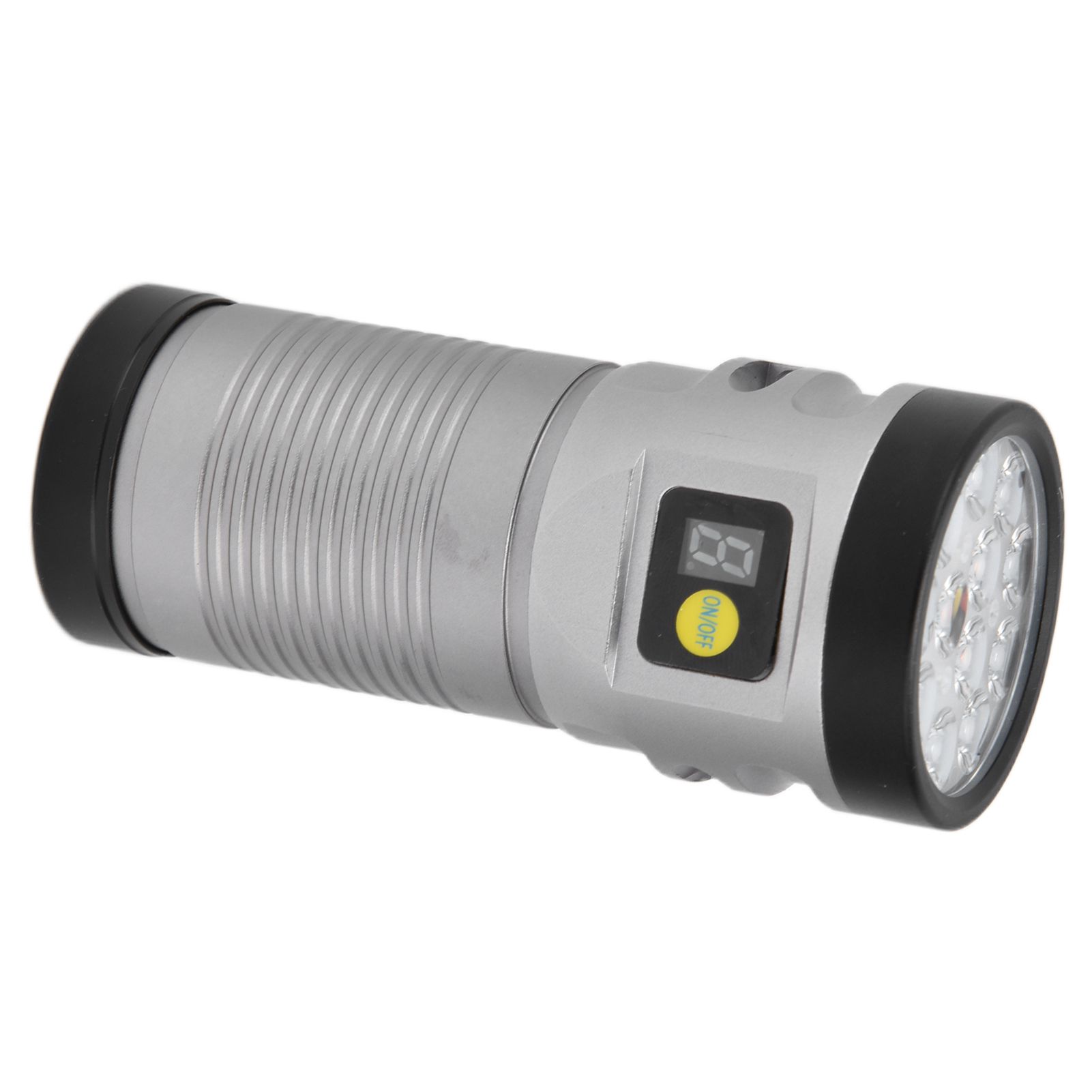 Brightest Flashlight LED 8 Modes Type C 9000mAh Waterproof Multifunctional Outdoor Light for CampingGrey - Image 3