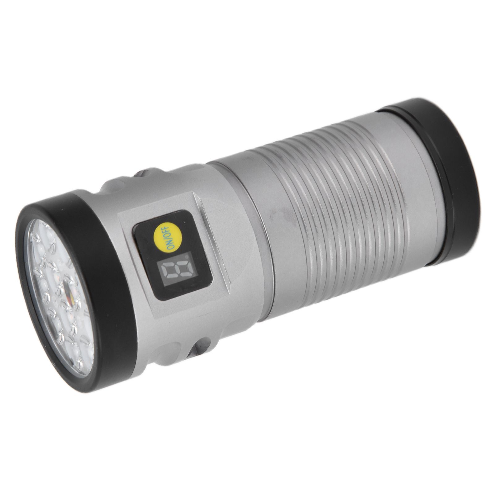 Brightest Flashlight LED 8 Modes Type C 9000mAh Waterproof Multifunctional Outdoor Light for CampingGrey - Image 4