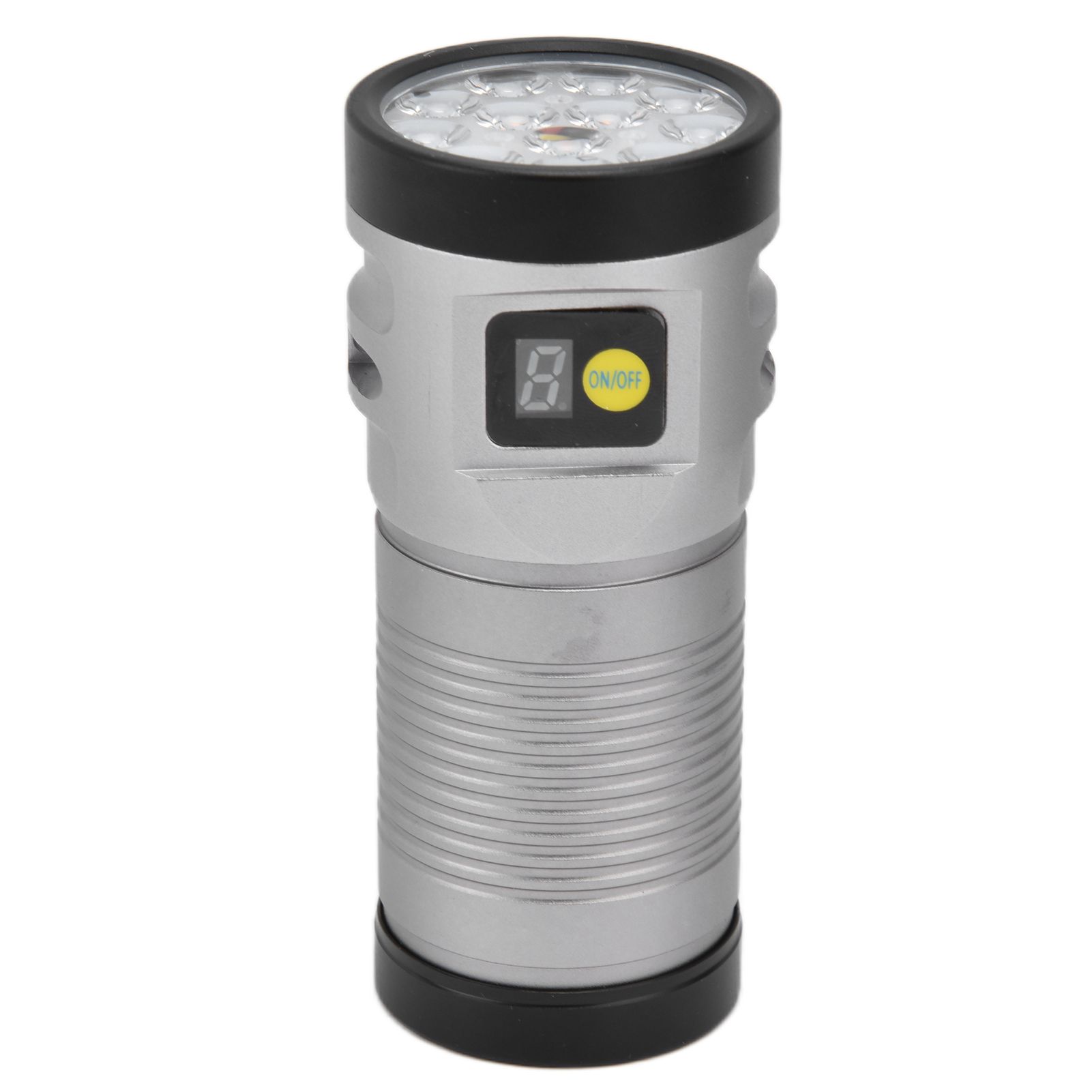 Brightest Flashlight LED 8 Modes Type C 9000mAh Waterproof Multifunctional Outdoor Light for CampingGrey - Image 5