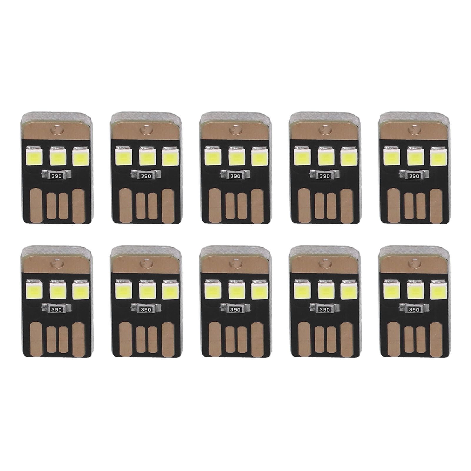 10Pcs Camping Mini Tent Night Light Portable Energy Saving USB LED Flashlight for OutdoorBlack - Image 1