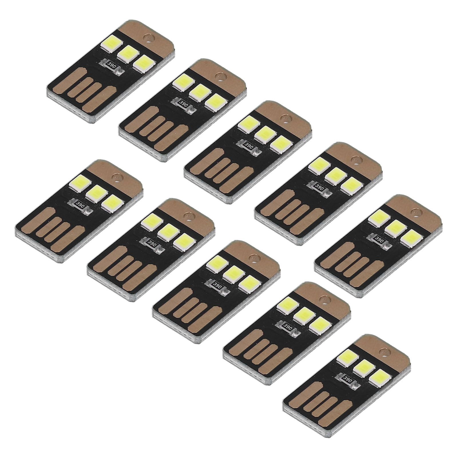 10Pcs Camping Mini Tent Night Light Portable Energy Saving USB LED Flashlight for OutdoorBlack - Image 2