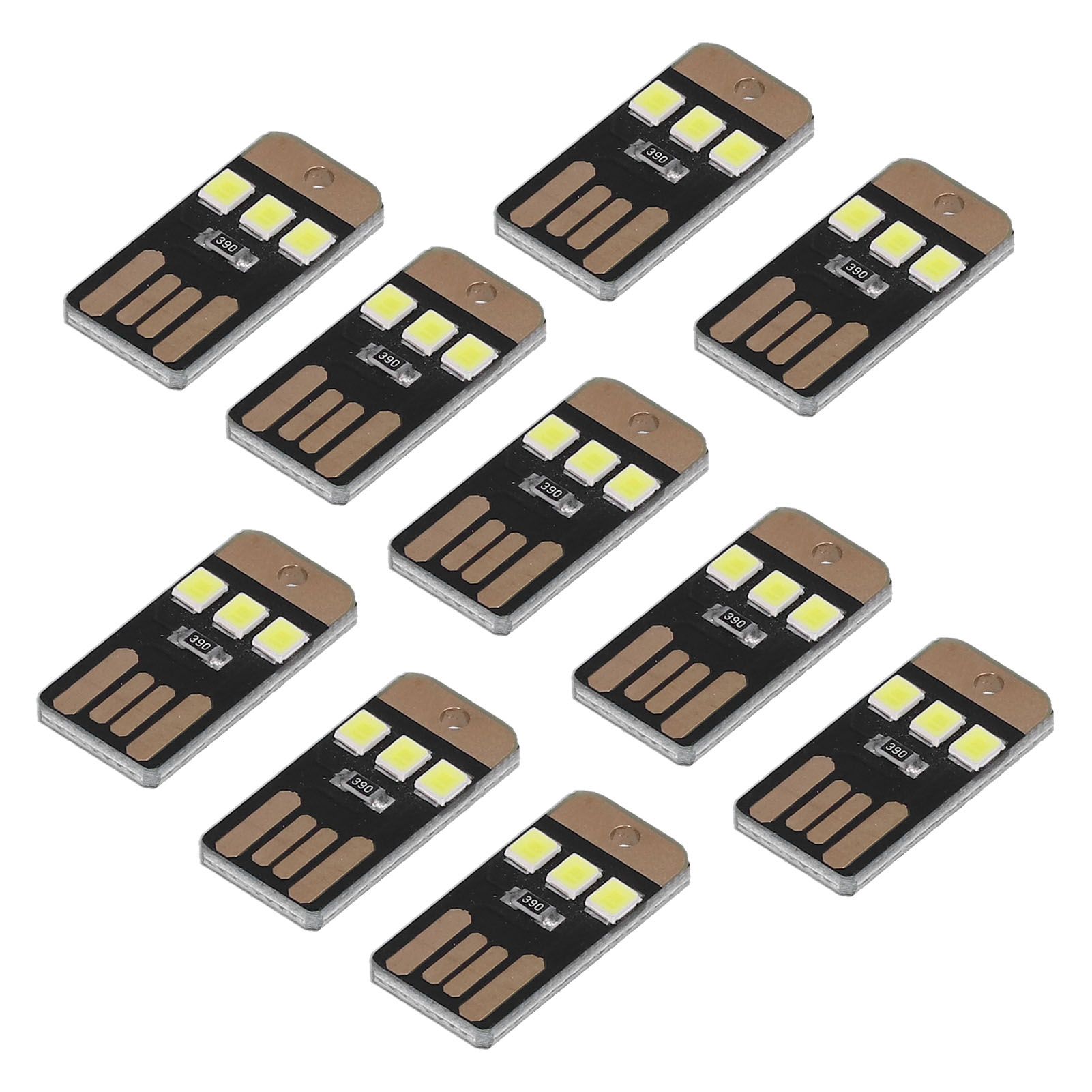 10Pcs Camping Mini Tent Night Light Portable Energy Saving USB LED Flashlight for OutdoorBlack - Image 3