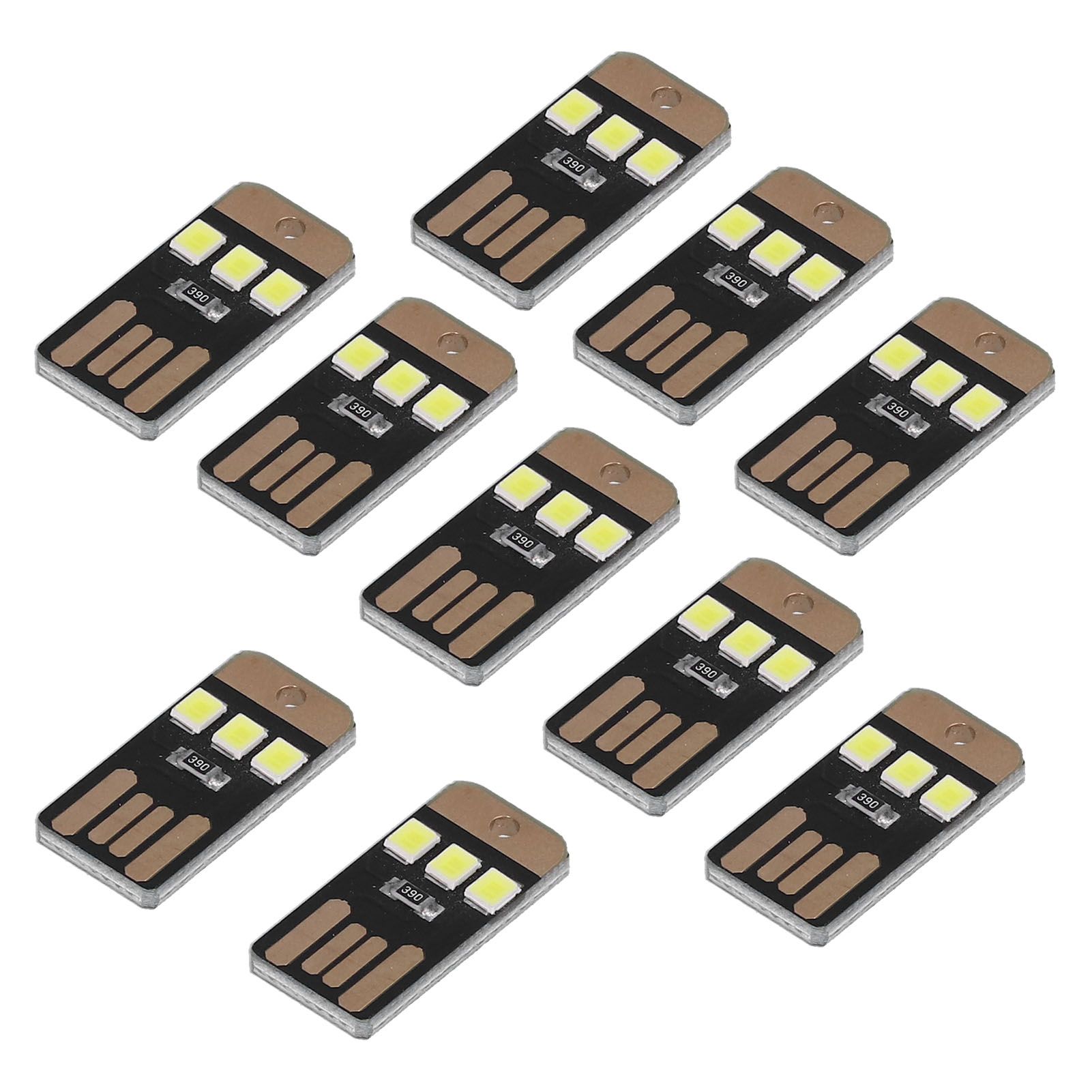 10Pcs Camping Mini Tent Night Light Portable Energy Saving USB LED Flashlight for OutdoorBlack - Image 4