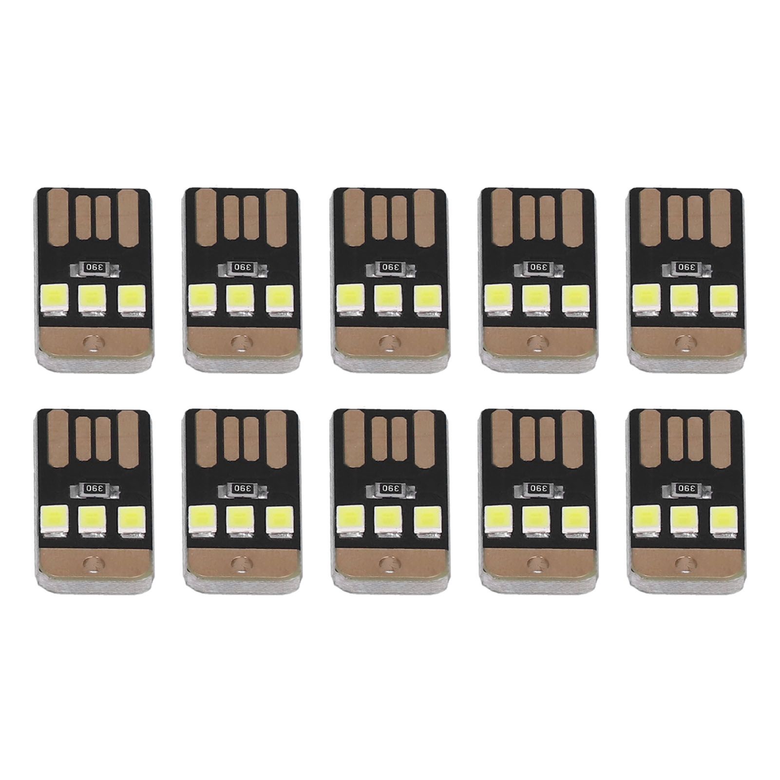 10Pcs Camping Mini Tent Night Light Portable Energy Saving USB LED Flashlight for OutdoorBlack - Image 5