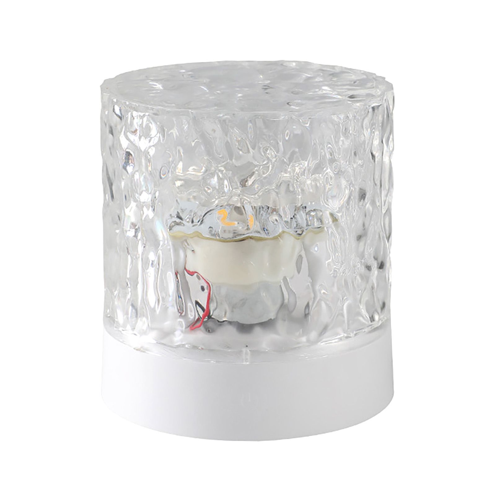 Water Ripple Night Light 360 Degree Dynamic Romantic LED Atmosphere Table Lamp for Living Room Bedroom Homochromy Plugged in and Not Rotating - Image 1