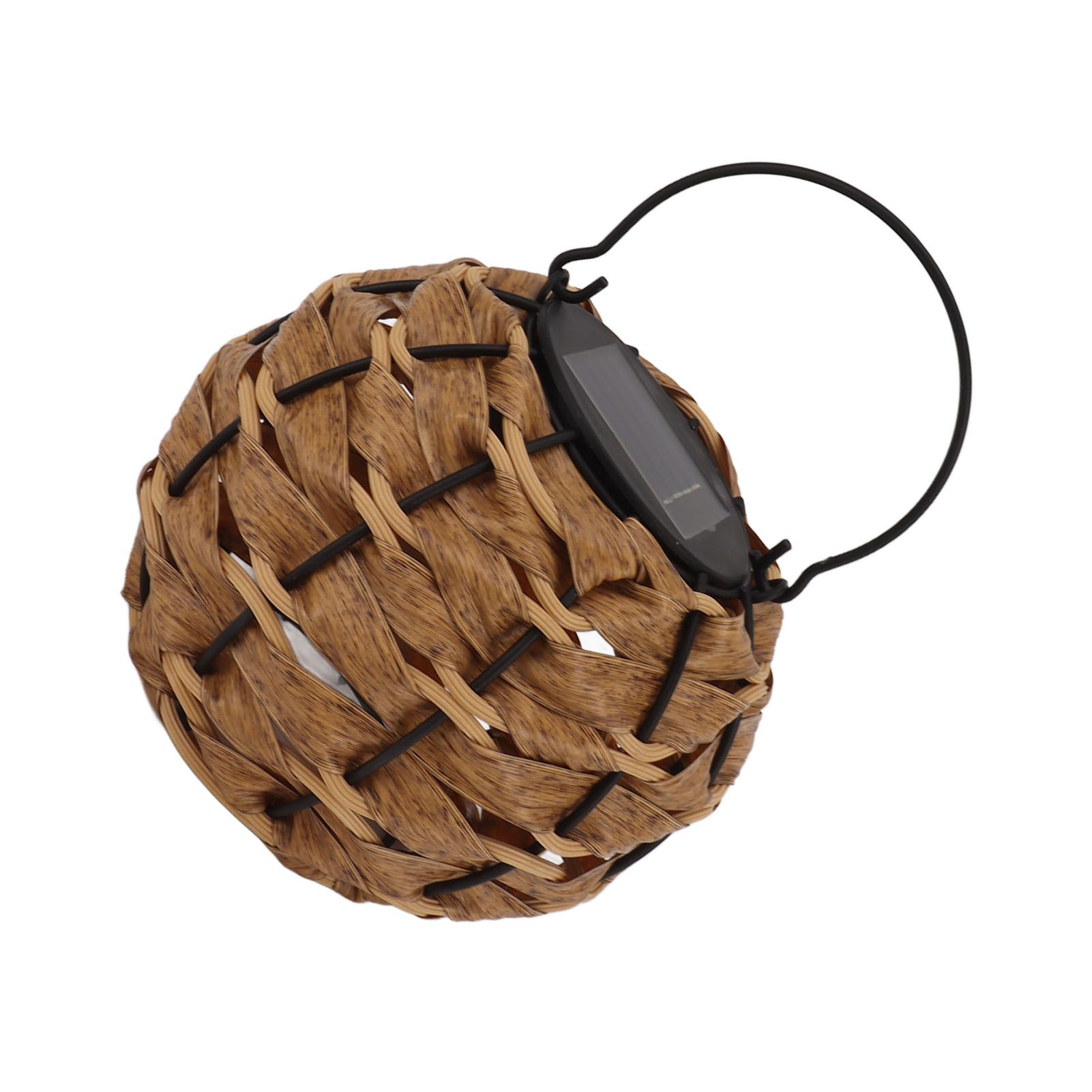 Outdoor Solar Lantern LED Waterproof Hollowed Rattan Ball Solar Hanging Light with Handle for Christmas Decorations Garden Yard Porch Lawn - Image 8