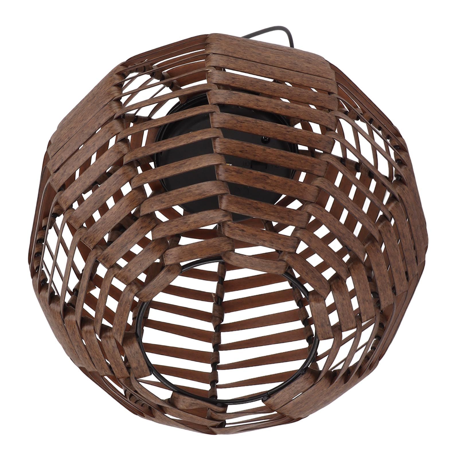 Rattan Solar Lantern Outdoor LED Hanging Lantern Waterproof Landscape Decorative Lamp for Garden Lawn Patio - Image 8
